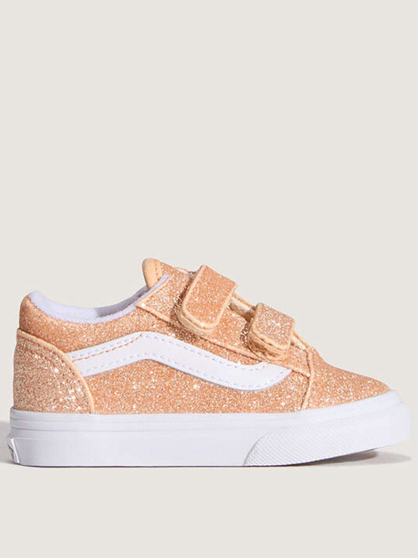 Vans Infant Old Skool Glitter Trainer - Orange
