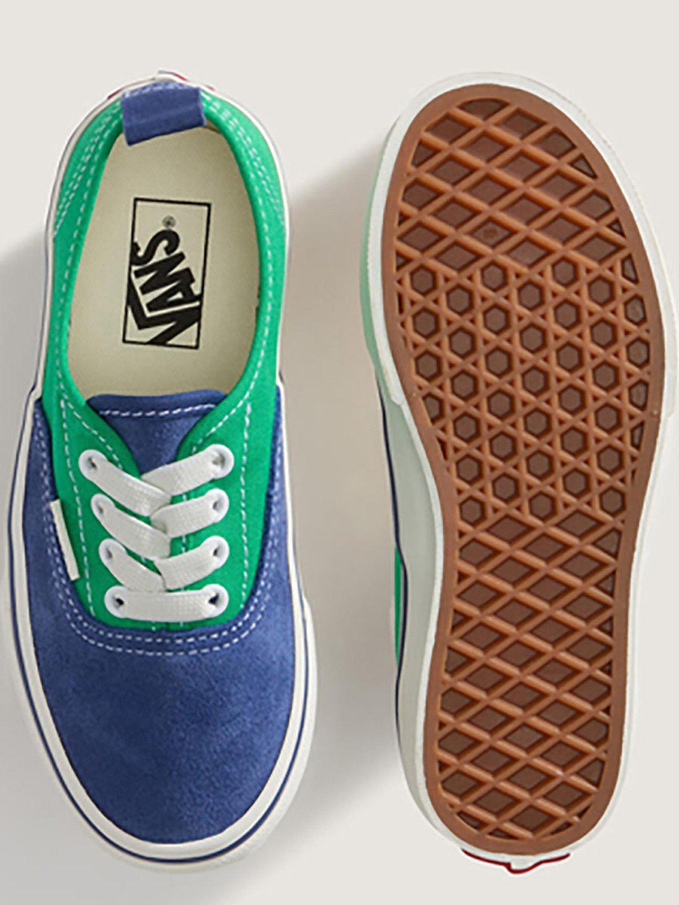 Image 4 of 5 of Vans Kids Unisex Authentic Elastic Lace Trainer - Green/Blue