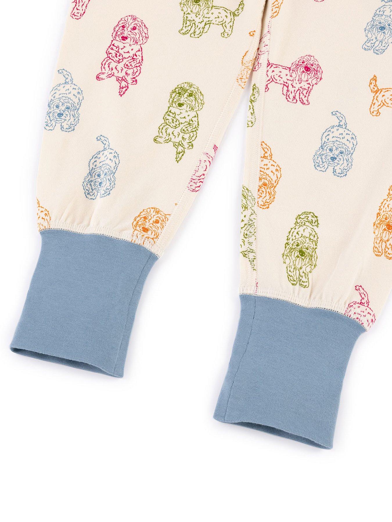 Image 3 of 3 of CHELSEA PEERS Kids Cockapoo Print Pyjamas - White