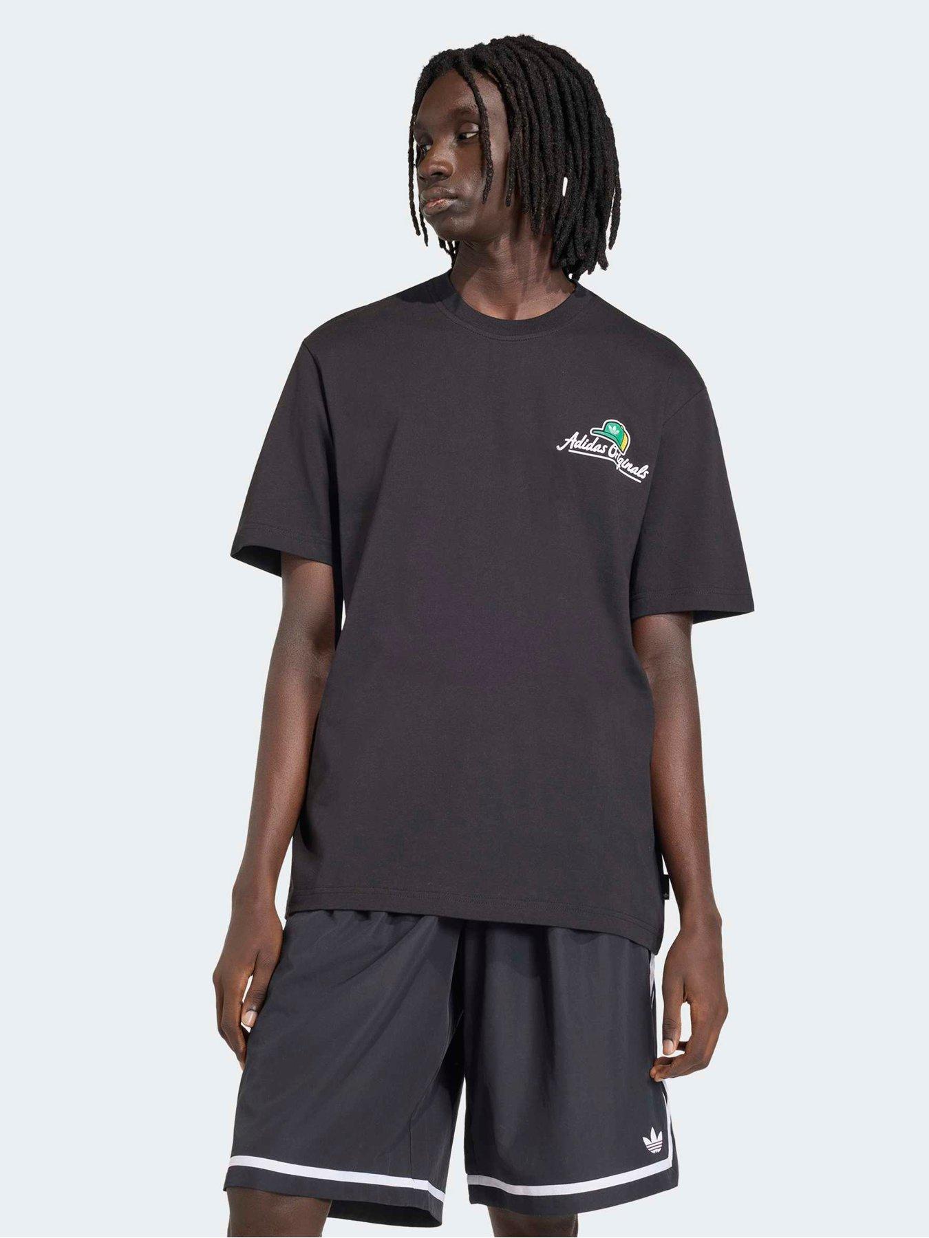 adidas Originals Men's Loose Sandwich Graphic Tee - Black