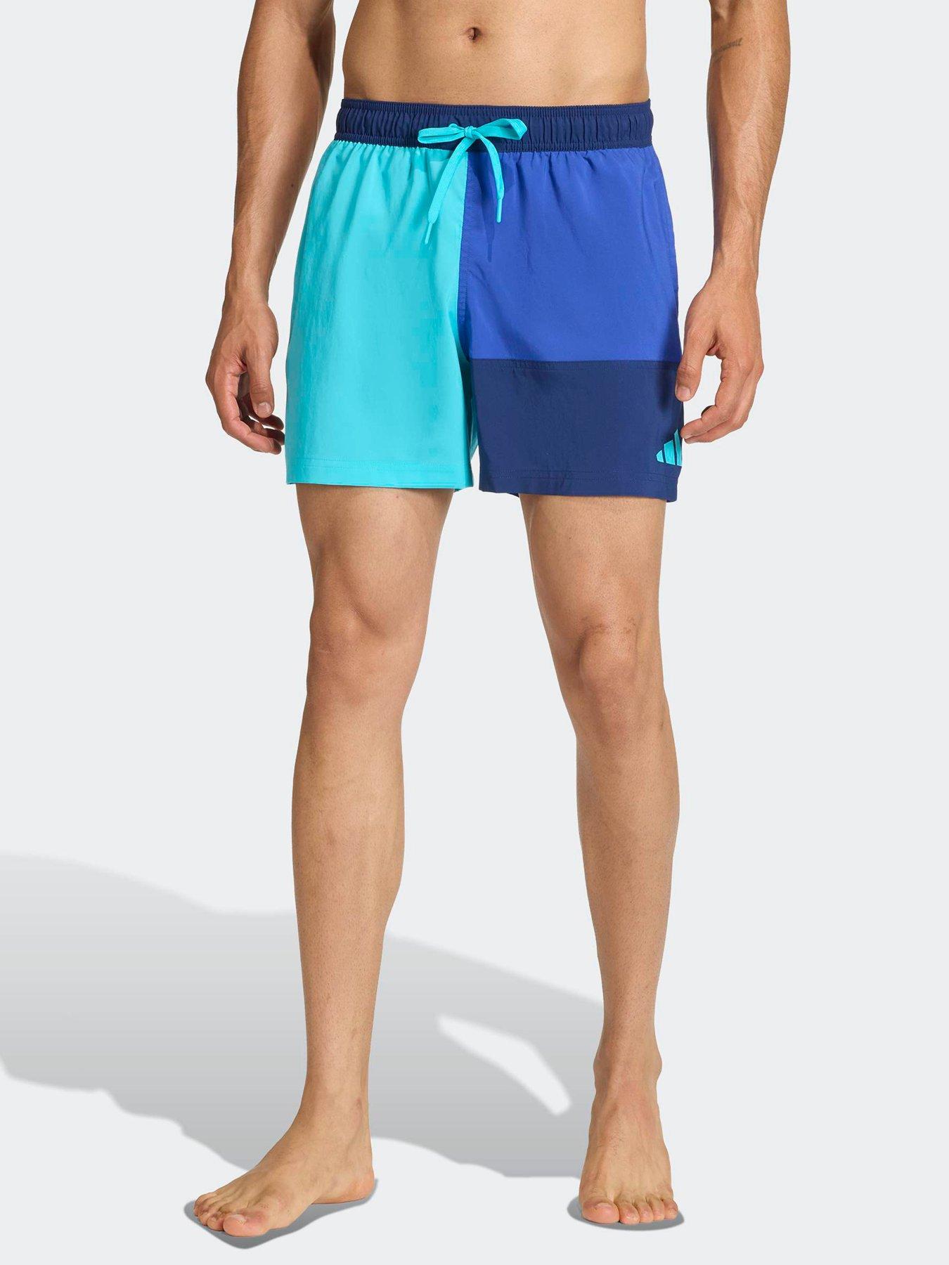 Image 1 of 6 of adidas Mens Swim Colourblock 5 Inch Short - Blue