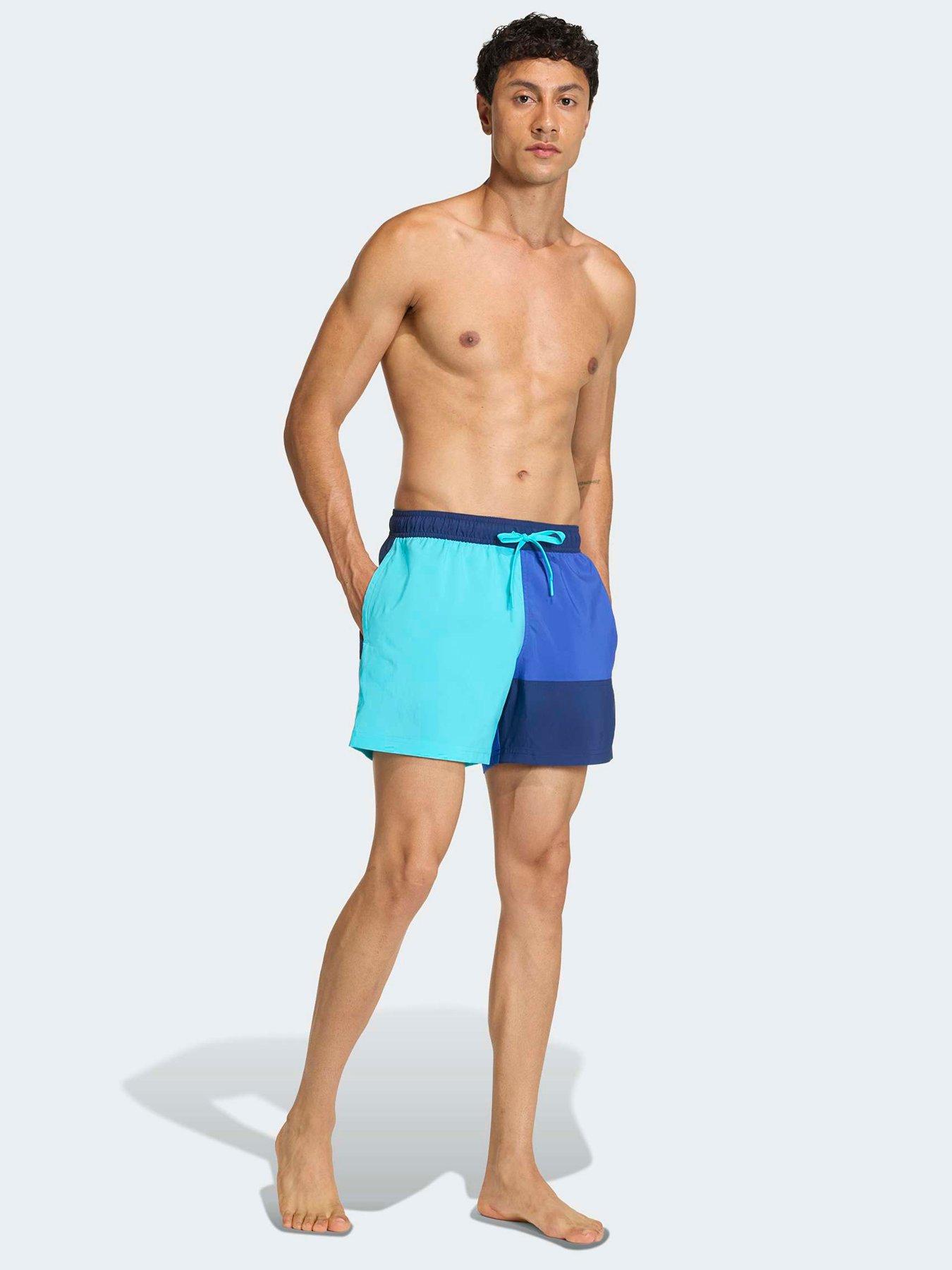 Image 3 of 6 of adidas Mens Swim Colourblock 5 Inch Short - Blue