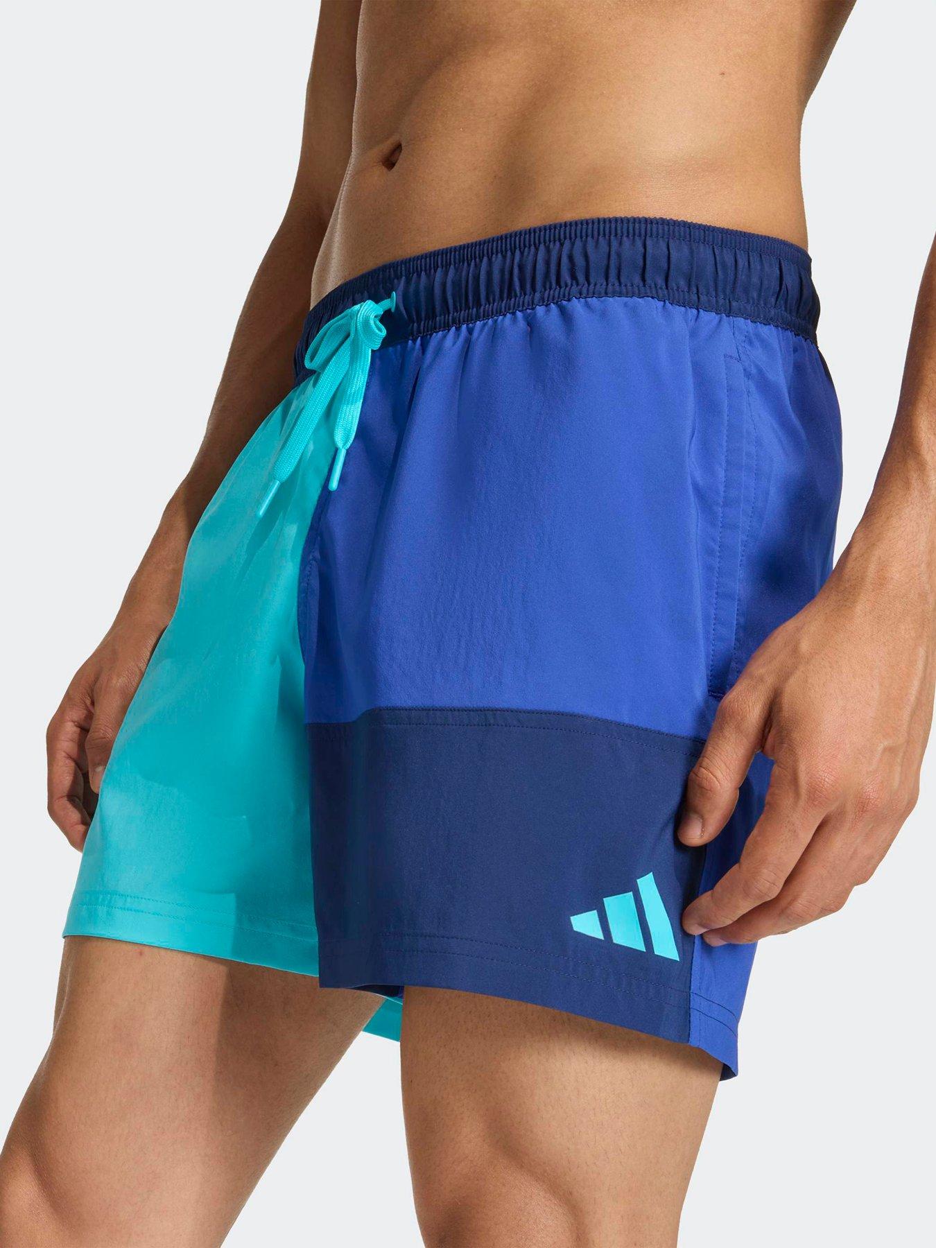 Image 4 of 6 of adidas Mens Swim Colourblock 5 Inch Short - Blue