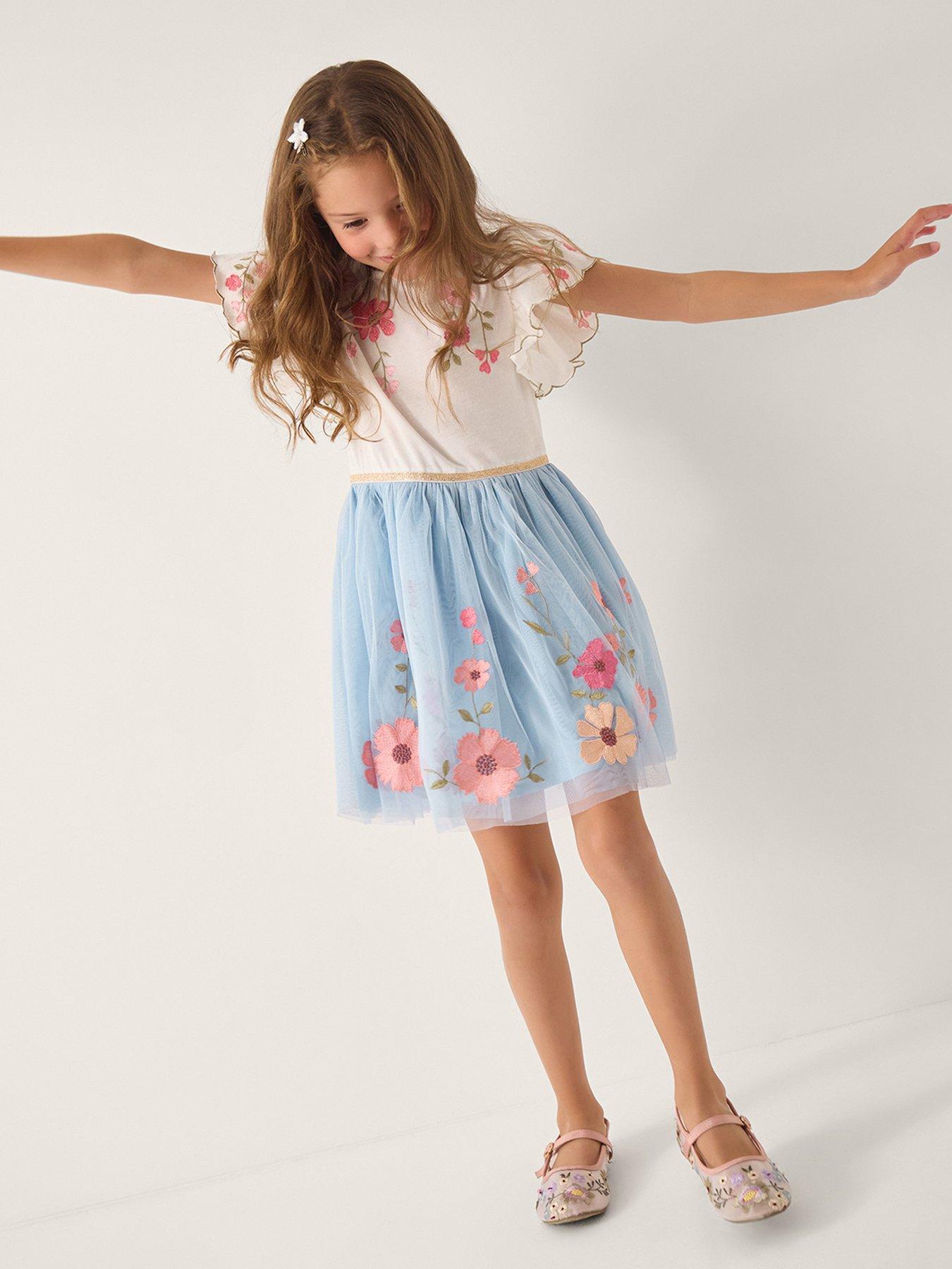 monsoon-girls-3d-flower-disco-dress-bluefront