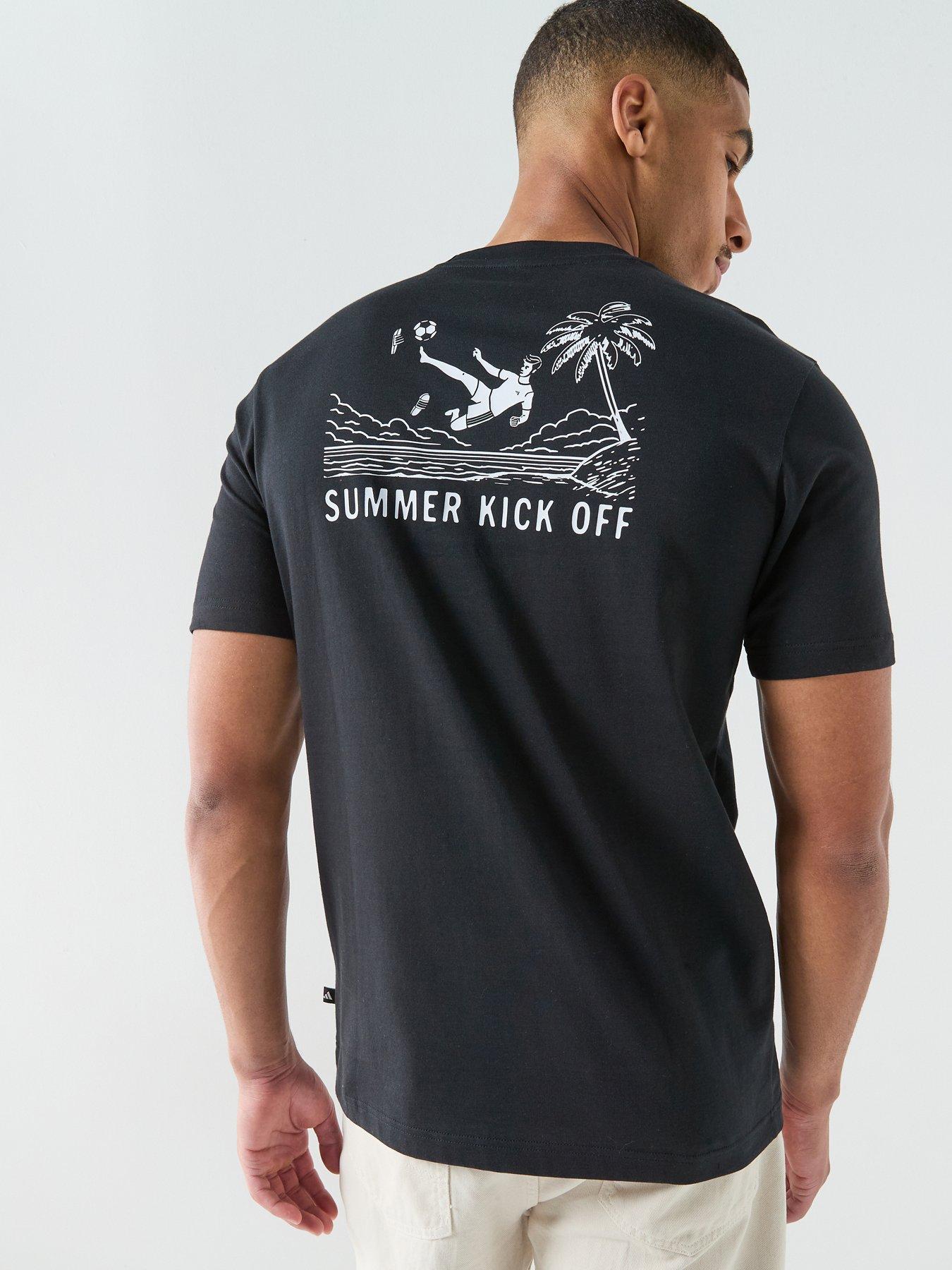 adidas Sportswear Men's Summer Slides Sport Graphic T-Shirt - Black