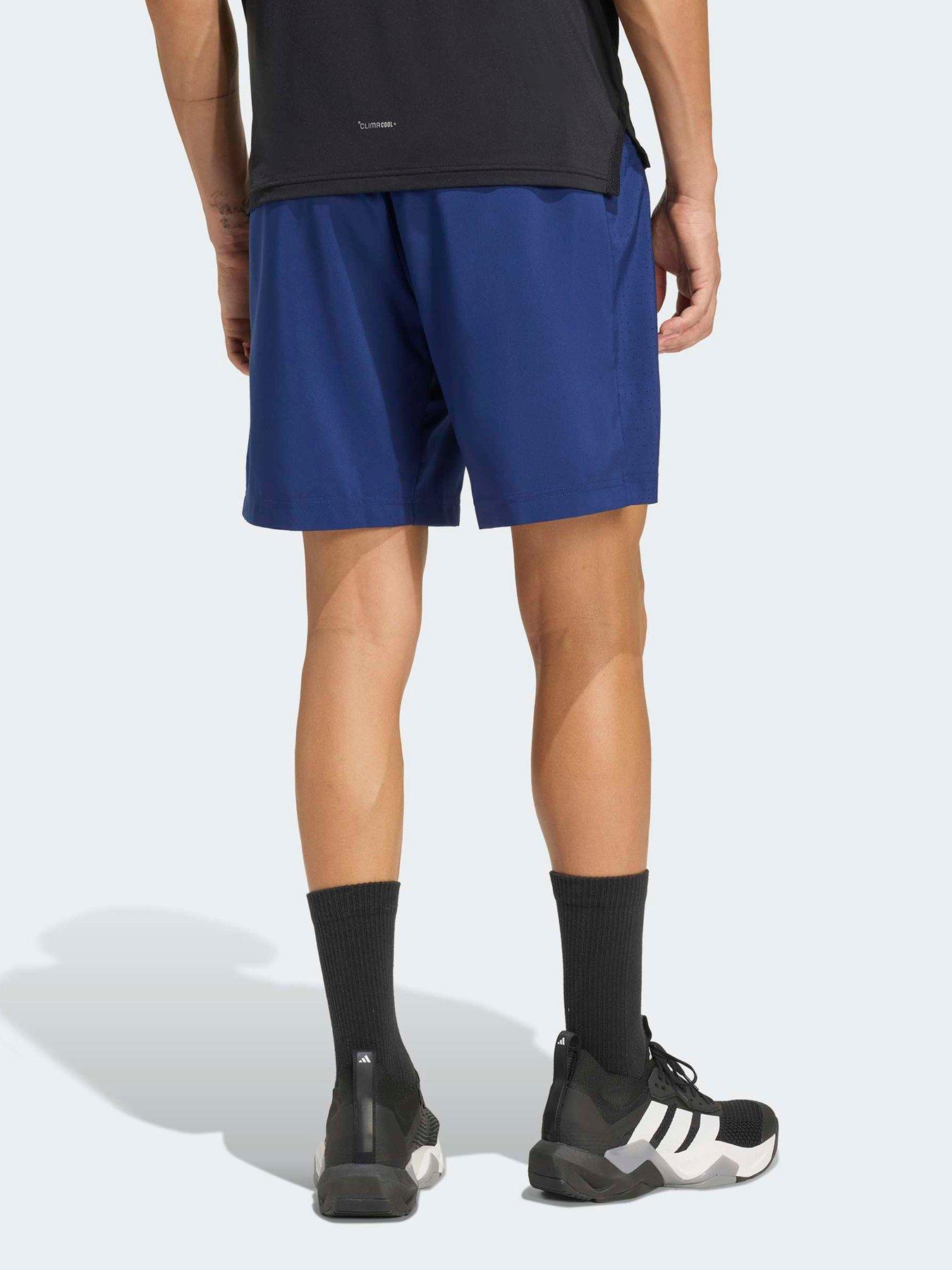 adidas-mens-training-workout-essentials-woven-shorts-bluestillFront
