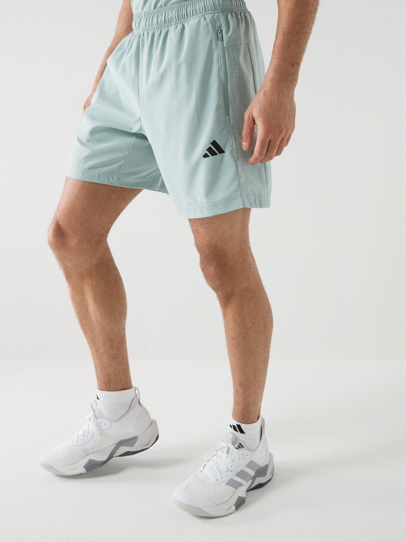 Image 1 of 6 of adidas Mens Training Workout Essentials Woven Shorts - Green