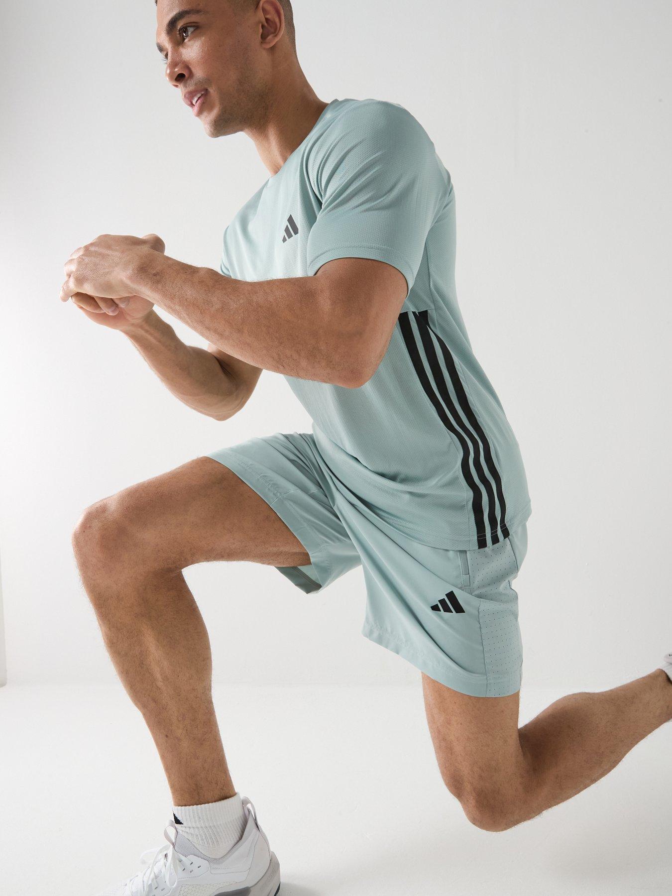 Image 3 of 6 of adidas Mens Training Workout Essentials Woven Shorts - Green