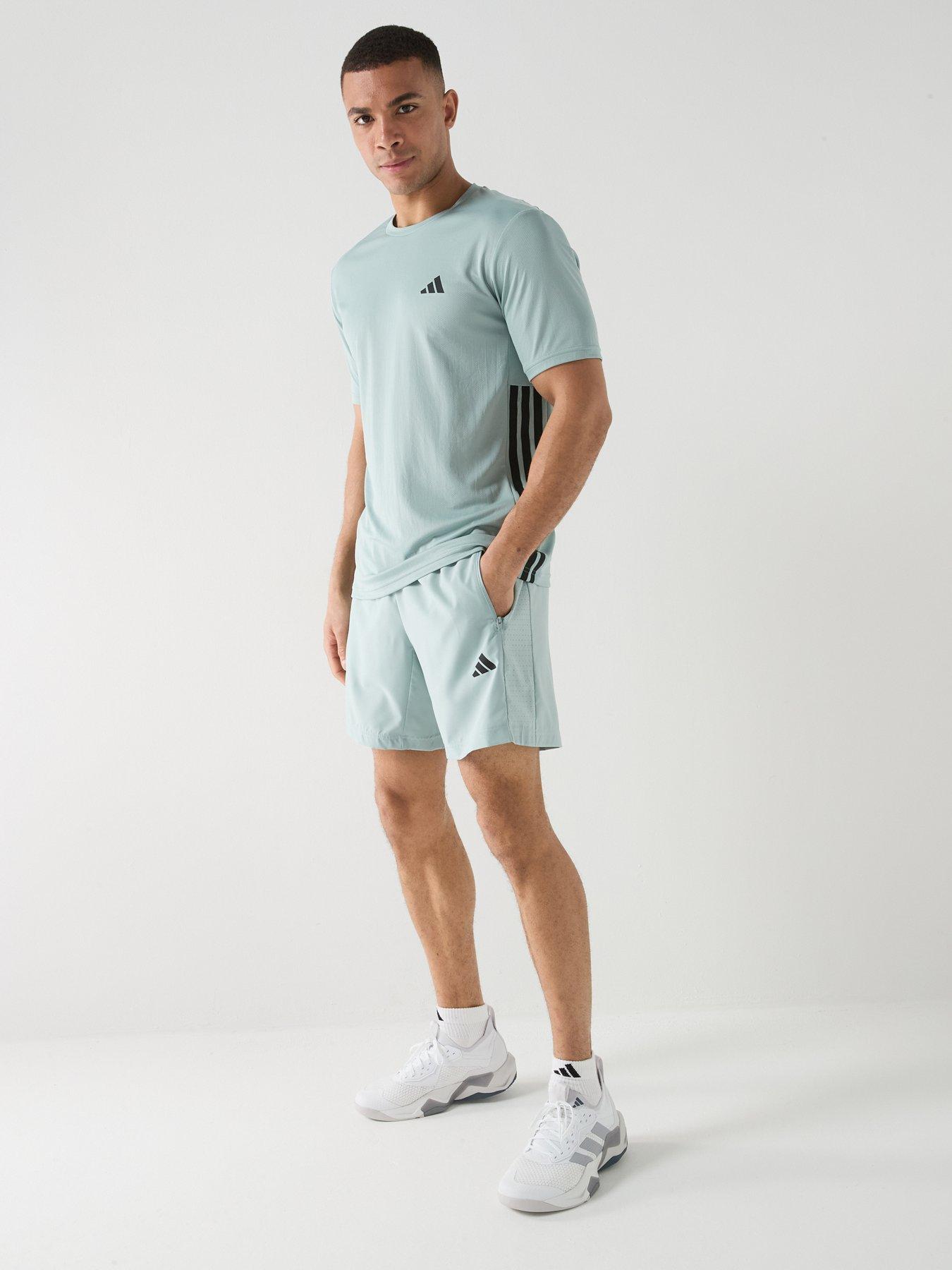 Image 5 of 6 of adidas Mens Training Workout Essentials Woven Shorts - Green