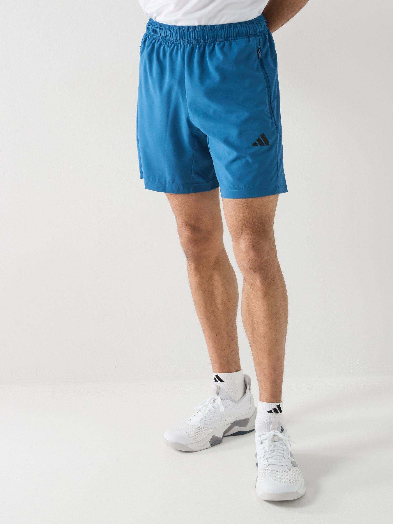 Image 1 of 6 of adidas Mens Training Workout Essentials Woven Shorts - Blue