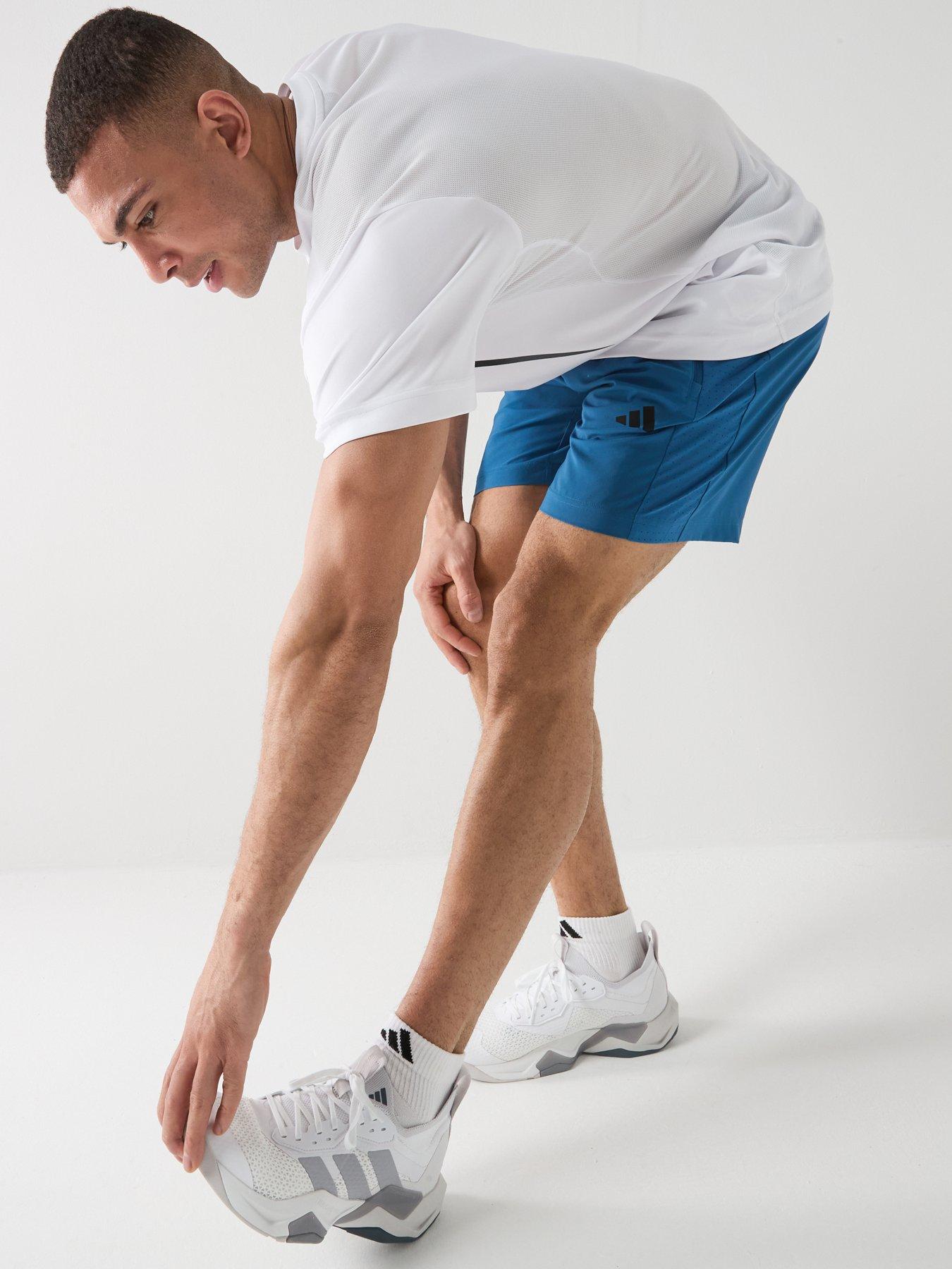 Image 5 of 6 of adidas Mens Training Workout Essentials Woven Shorts - Blue