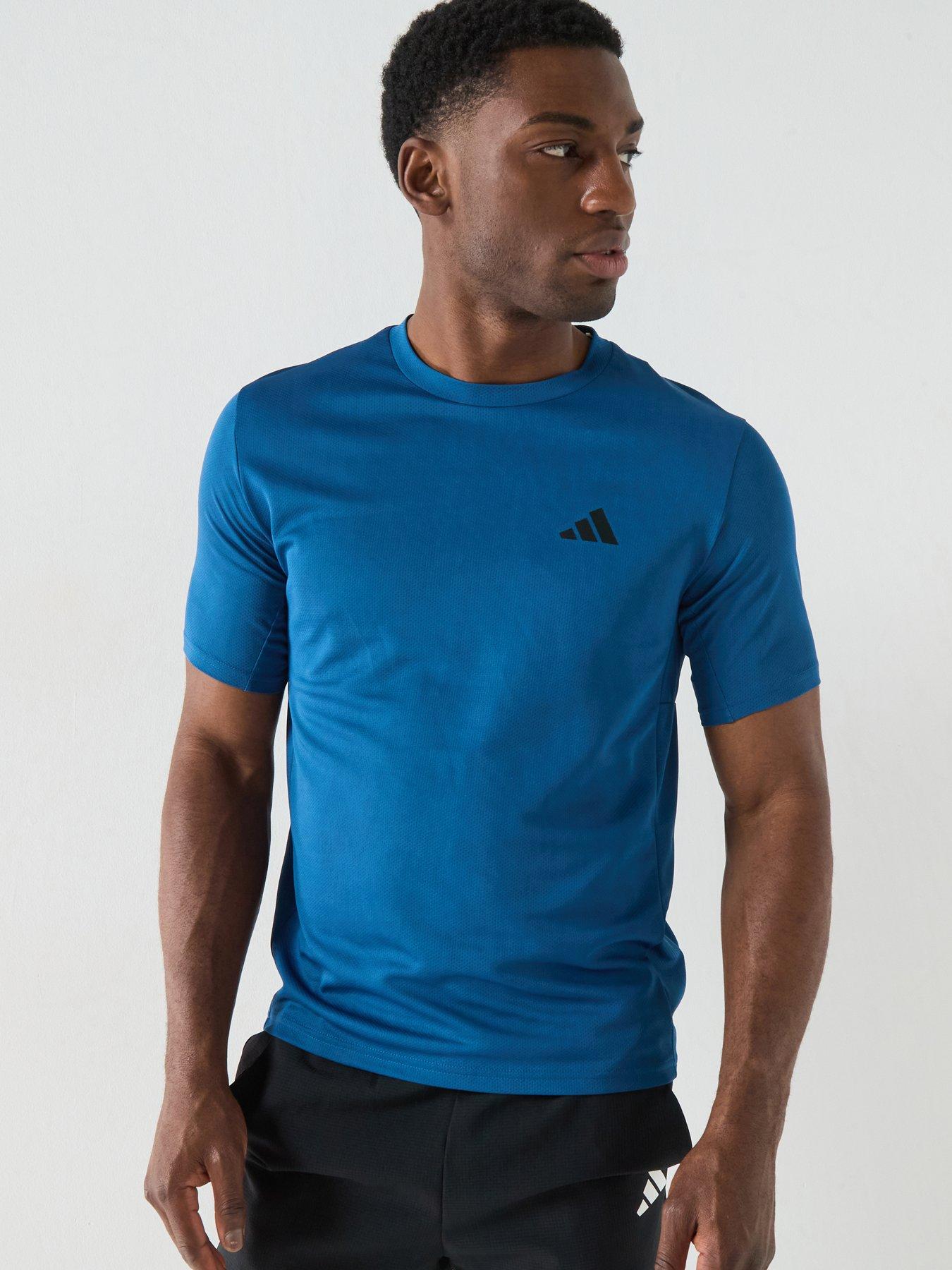 adidas Mens Training Workout Essentials T-Shirt - Blue