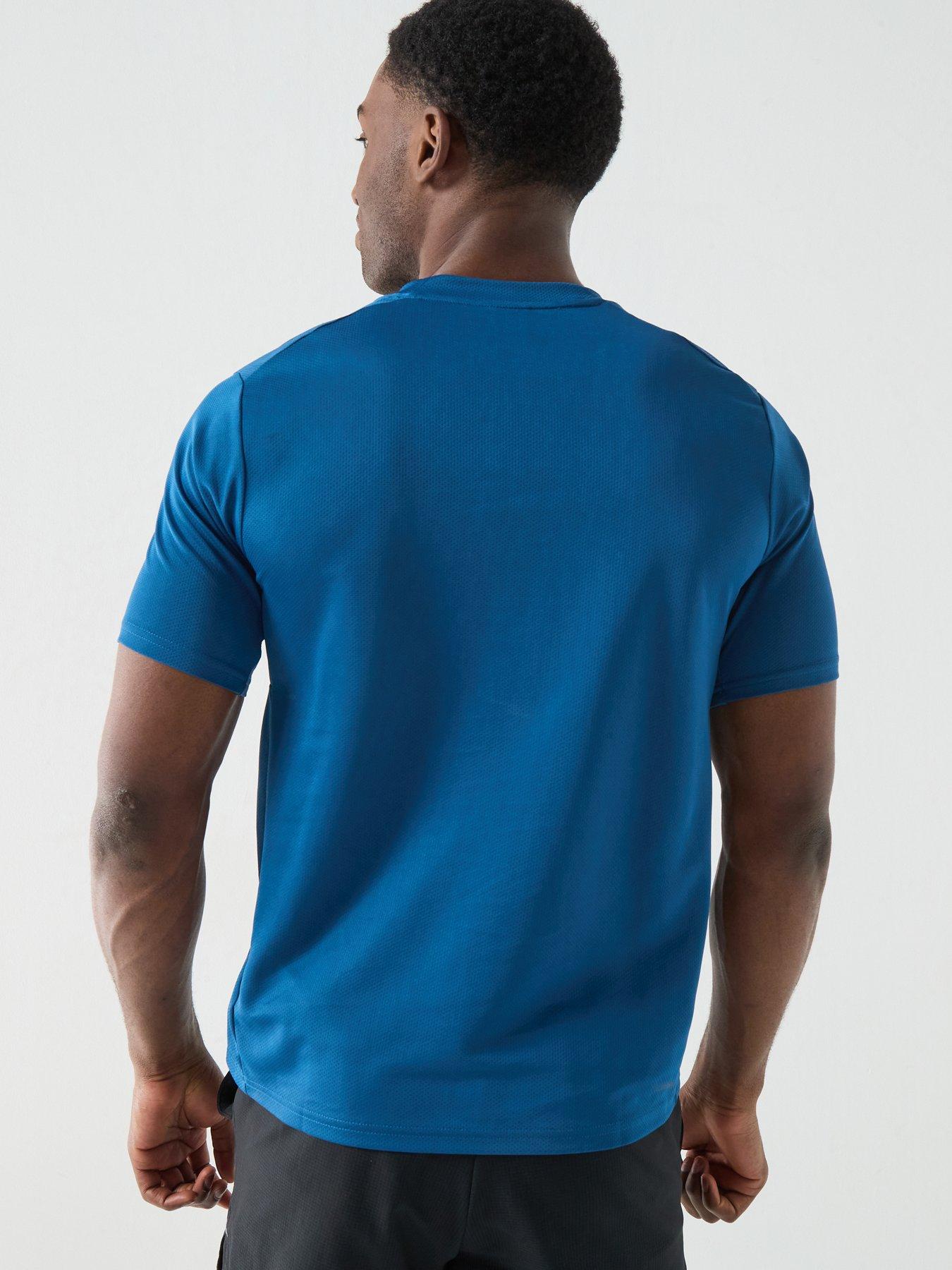 Image 2 of 6 of adidas Mens Training Workout Essentials T-Shirt - Blue