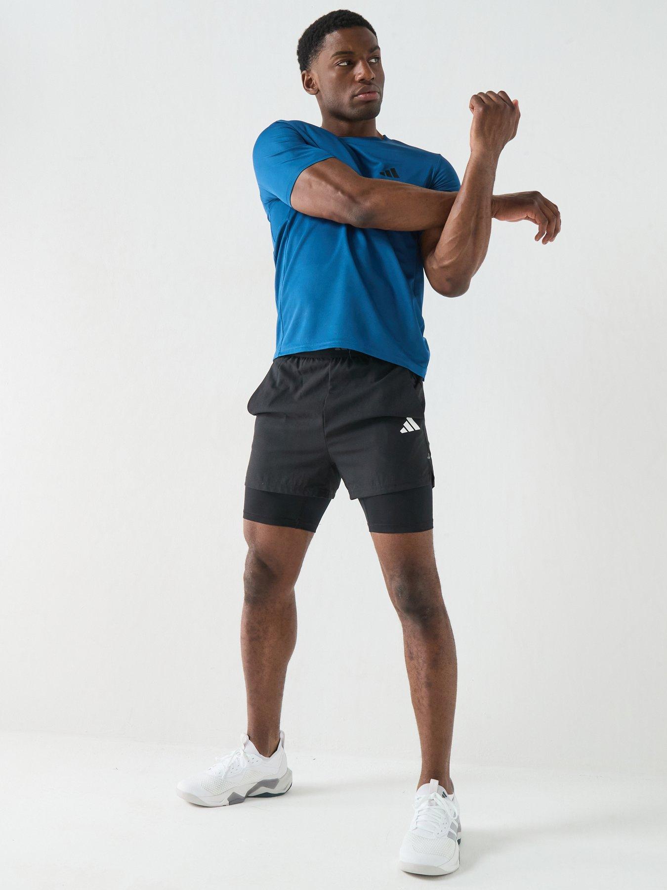 Image 3 of 6 of adidas Mens Training Workout Essentials T-Shirt - Blue