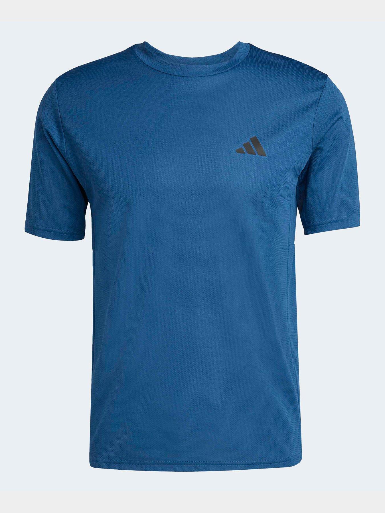 Image 6 of 6 of adidas Mens Training Workout Essentials T-Shirt - Blue