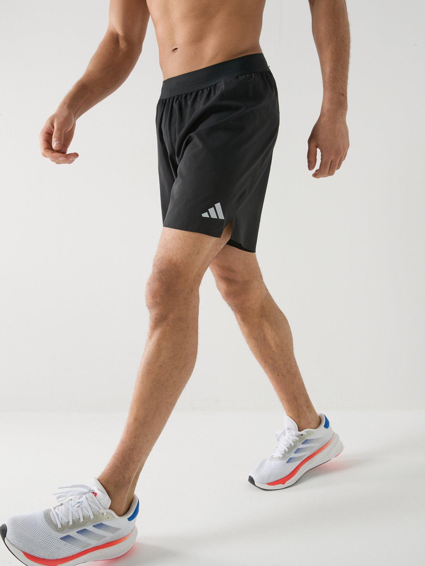 Image 1 of 7 of adidas Mens Running Adi365 Essentials 7 Inch Shorts - Black