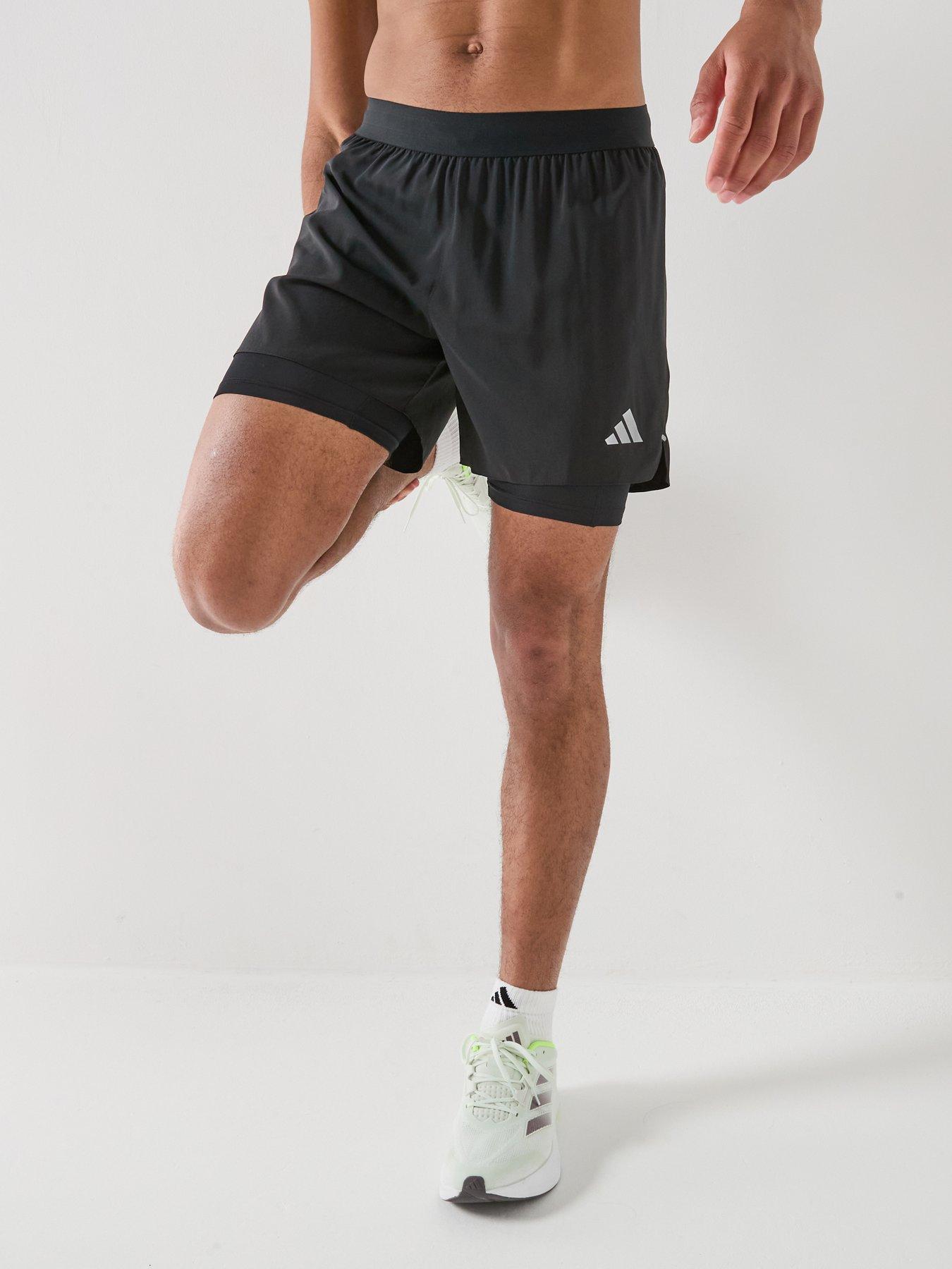 adidas Mens Running Adi365 Essentials 2in1 Shorts - Black