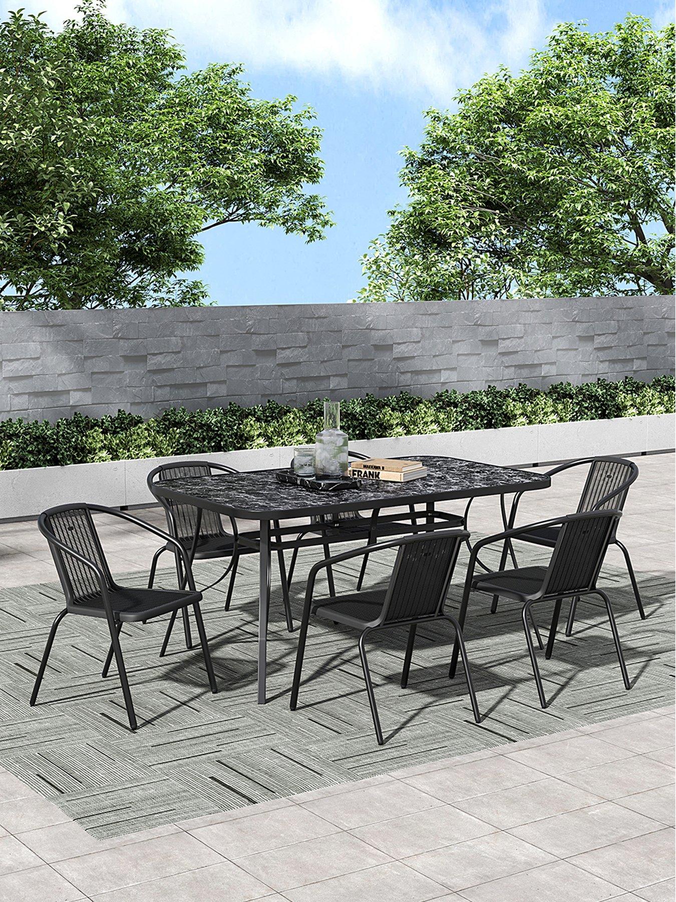 living-and-home-garden-marble-pattern-table-with-6-rattan-stackable-chairsdetail