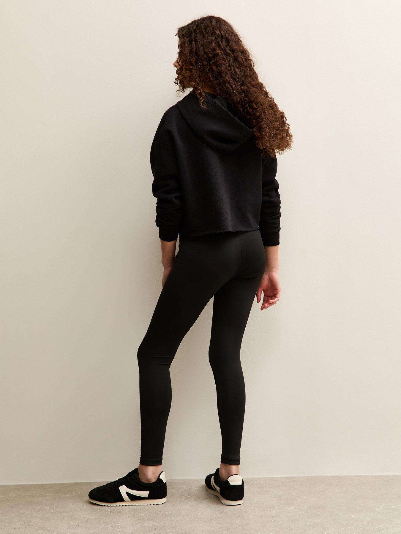 Image 2 of 5 of New Look 915 Girls Waistband Leggings - Black