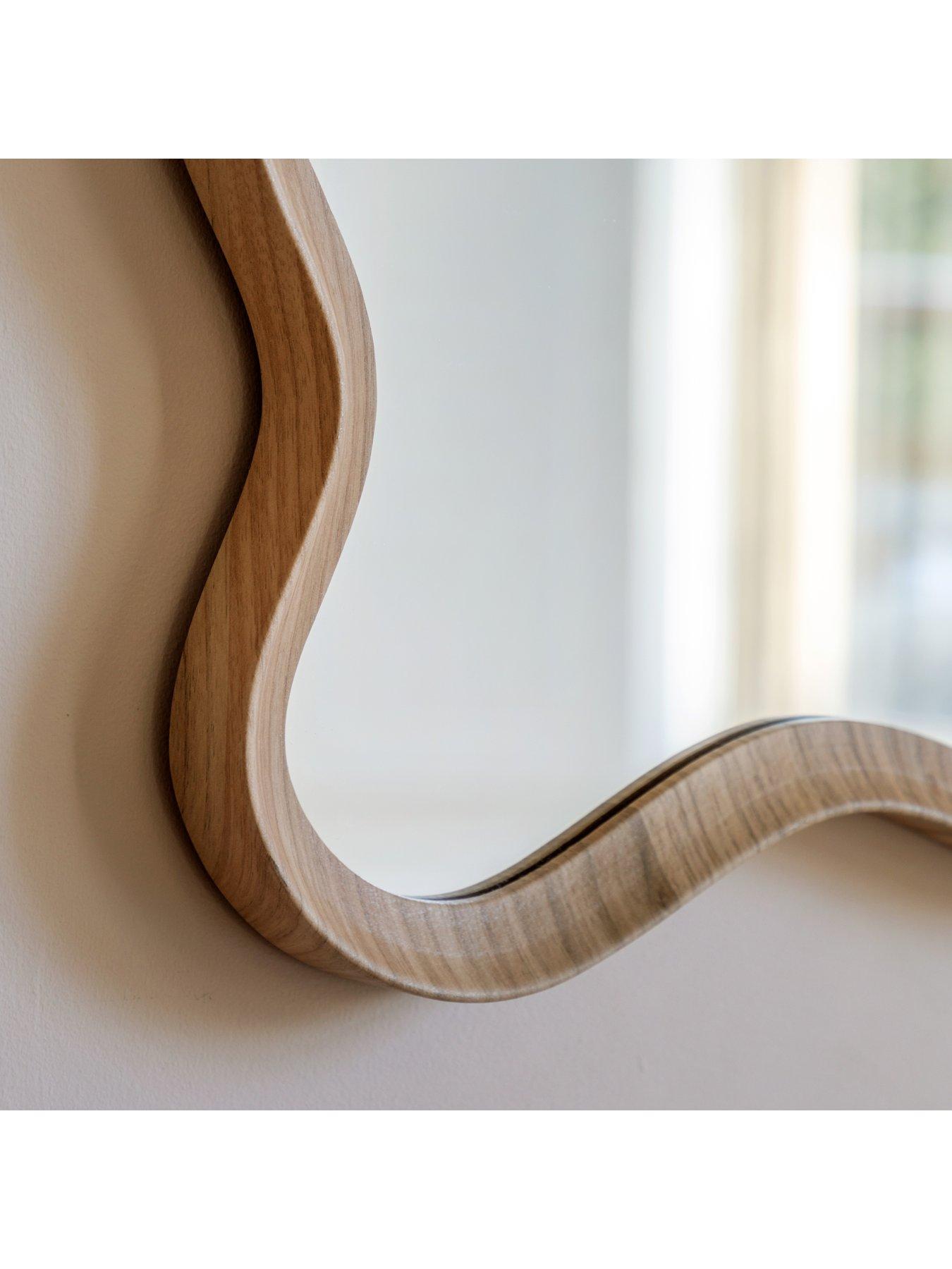 Image 3 of 4 of Gallery Direct Wiggle Mirror Oak 600x30x900mm