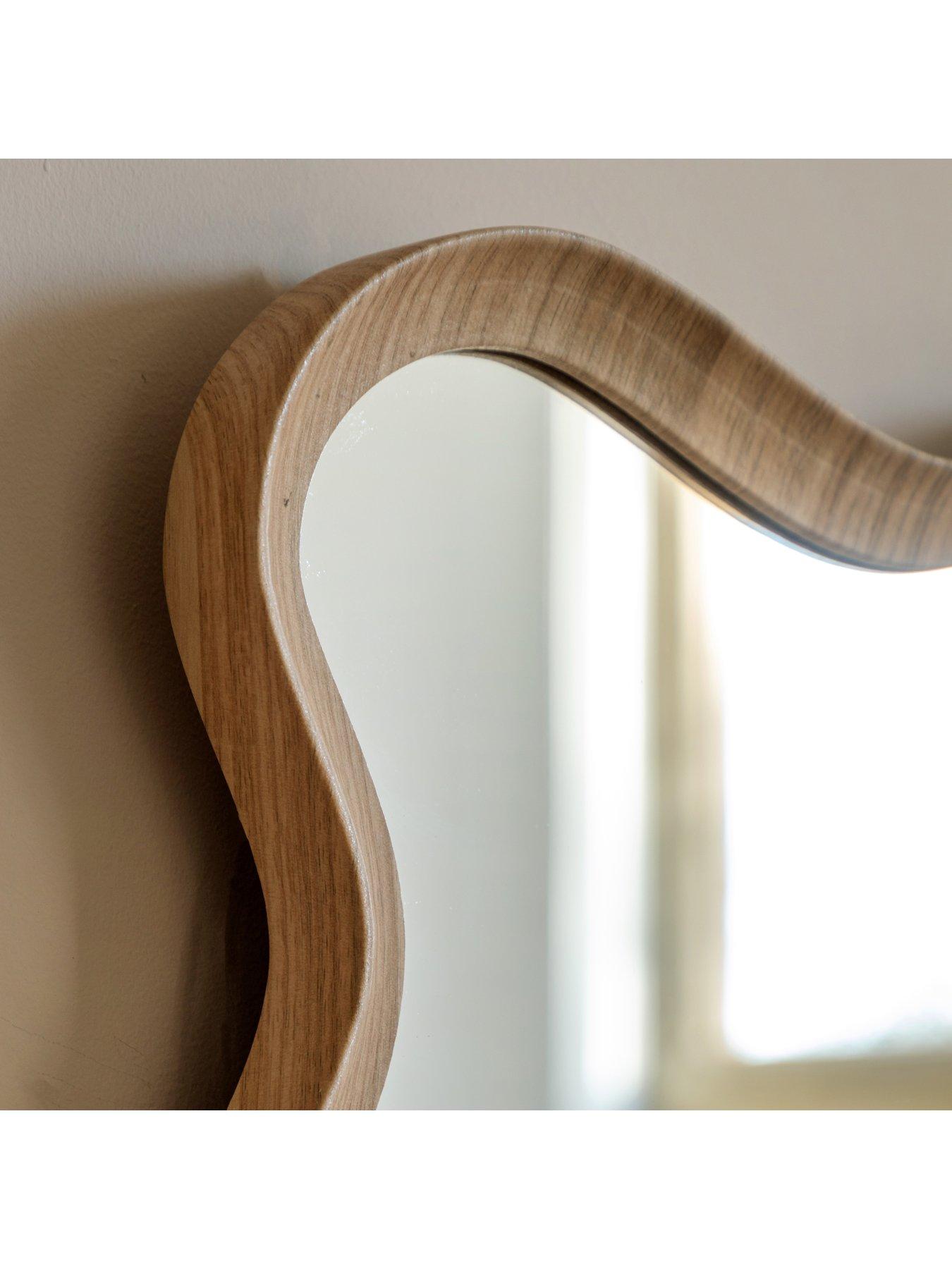 Image 4 of 4 of Gallery Direct Wiggle Mirror Oak 600x30x900mm
