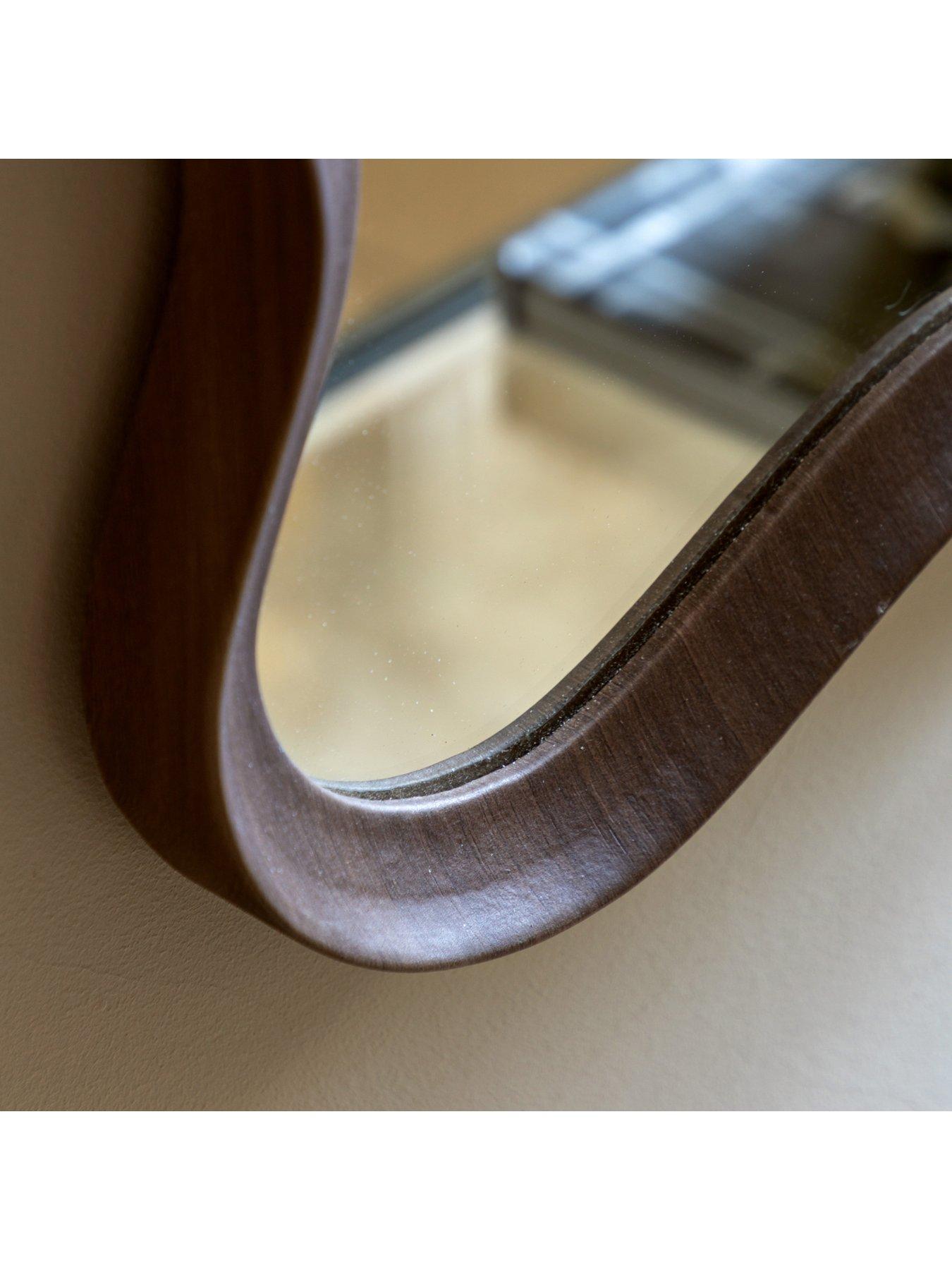 Image 4 of 4 of Gallery Direct Wiggle Mirror Walnut 600x30x900mm