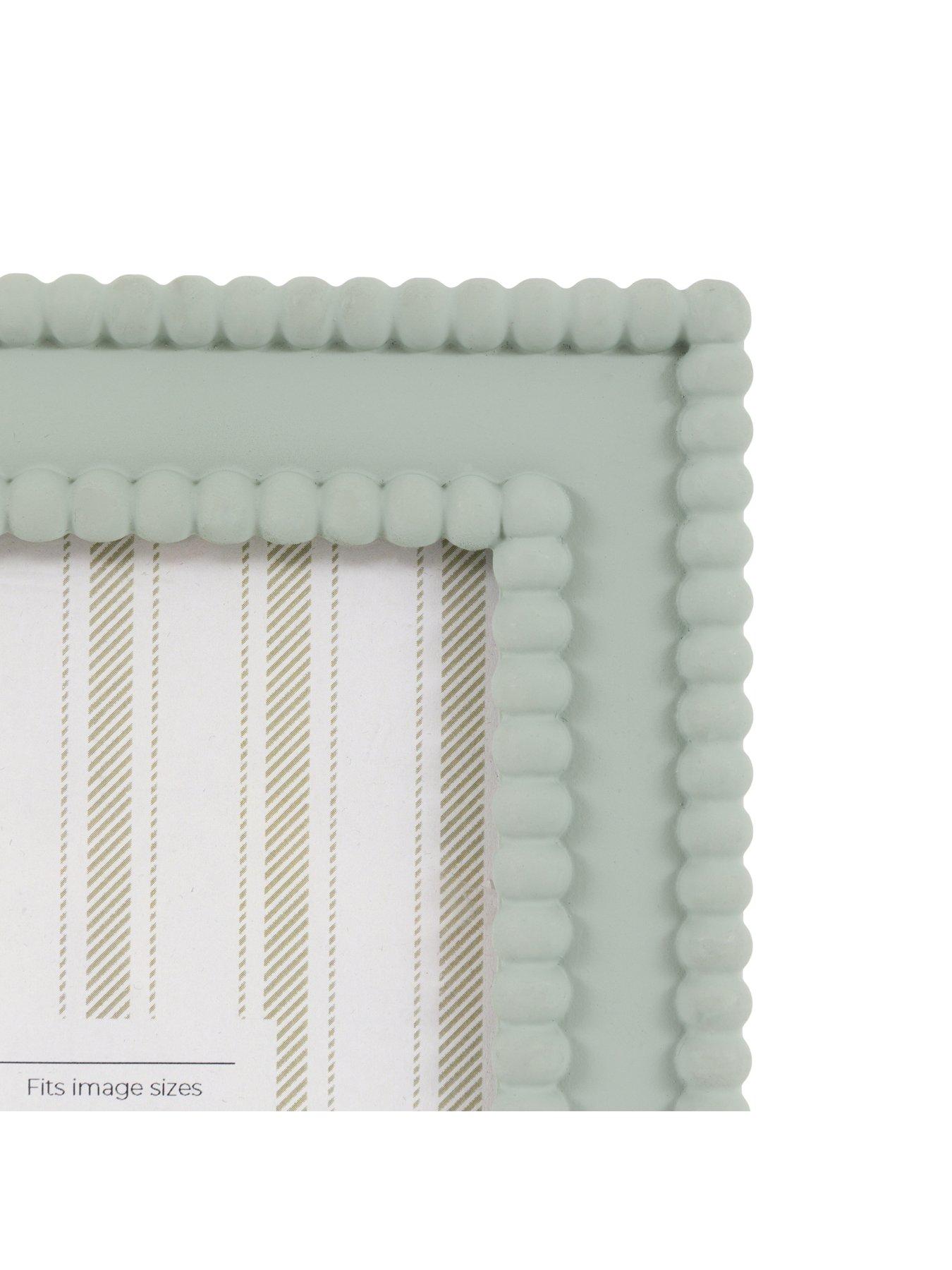 Image 3 of 4 of Gallery Direct 4x6 Beaded Photo Frame Sage Green