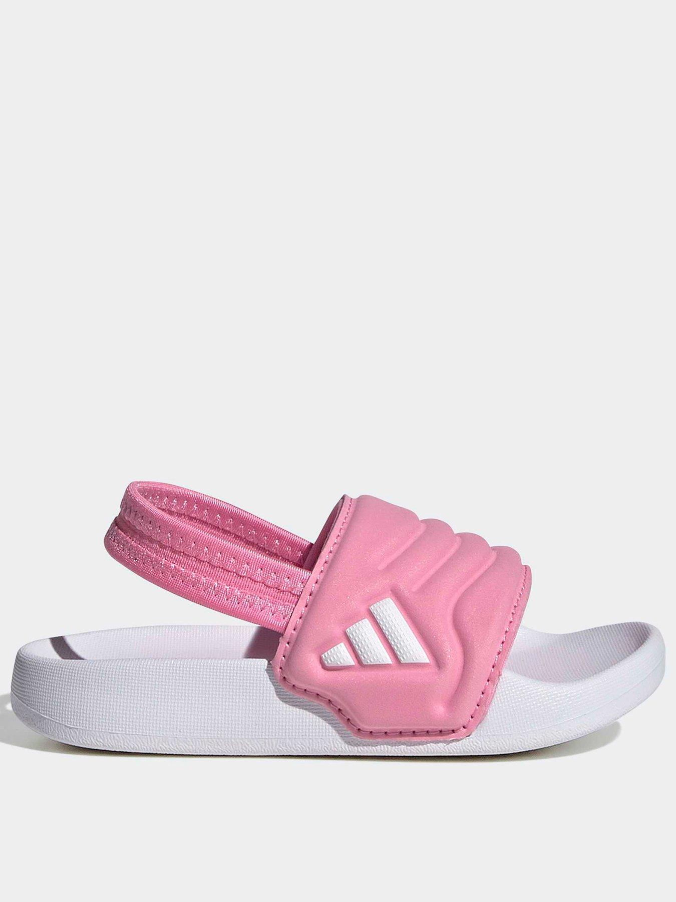 Image 1 of 7 of adidas Sportswear Infant Girls Adilette Estrap 2.0 Sandals - Pink