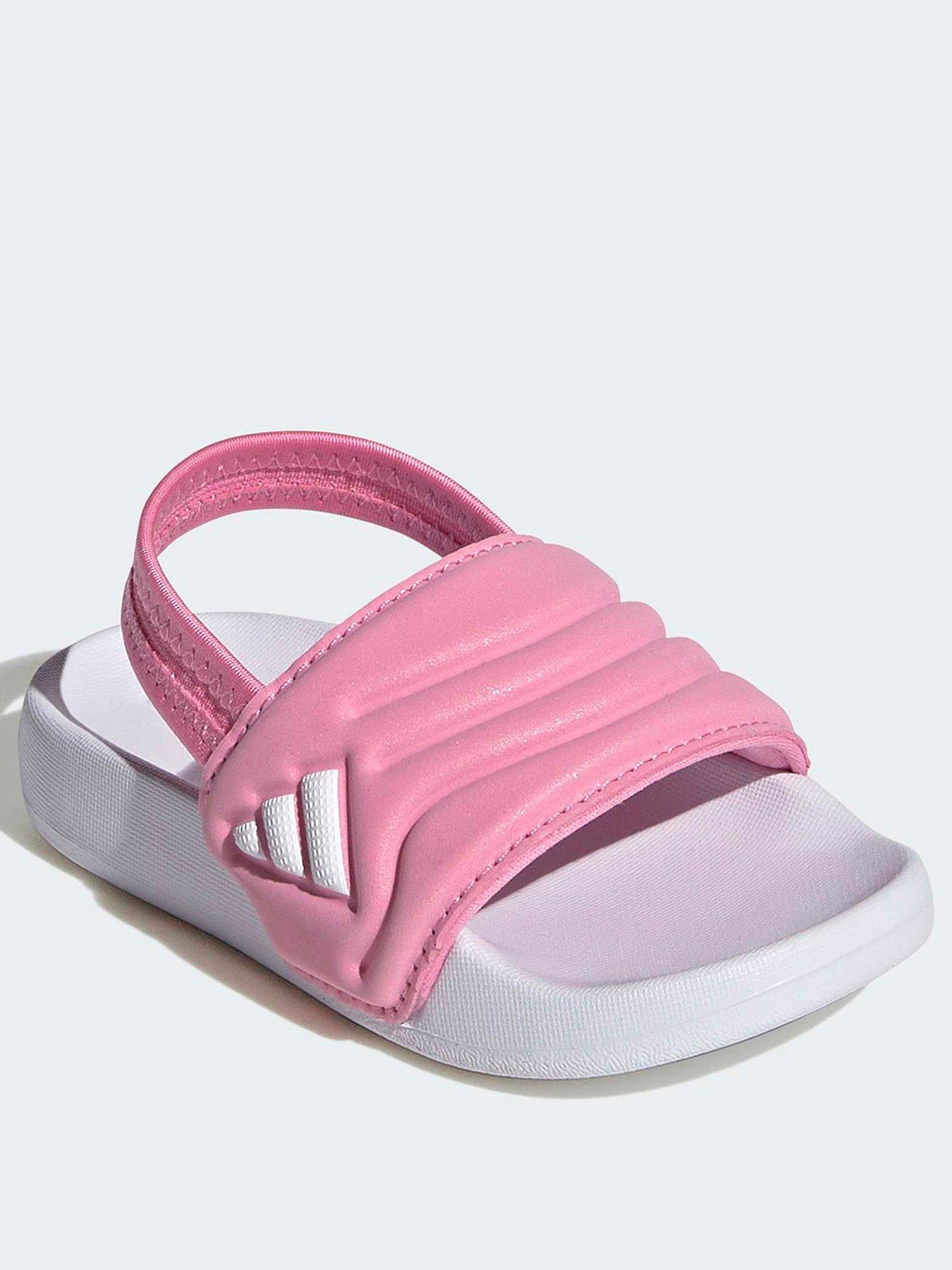 Image 2 of 7 of adidas Sportswear Infant Girls Adilette Estrap 2.0 Sandals - Pink