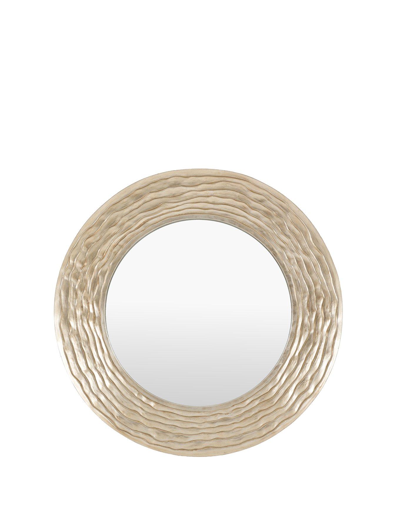 Image 2 of 4 of Gallery Direct Cresta Round Mirror Champagne 900x40x900mm