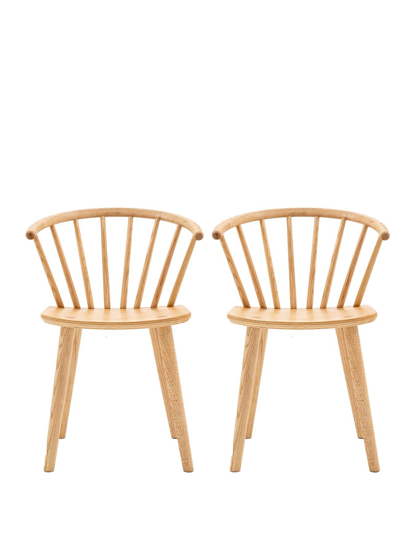 Image 2 of 4 of Gallery Direct Set Of 2 Natural Craft Dining Chairs