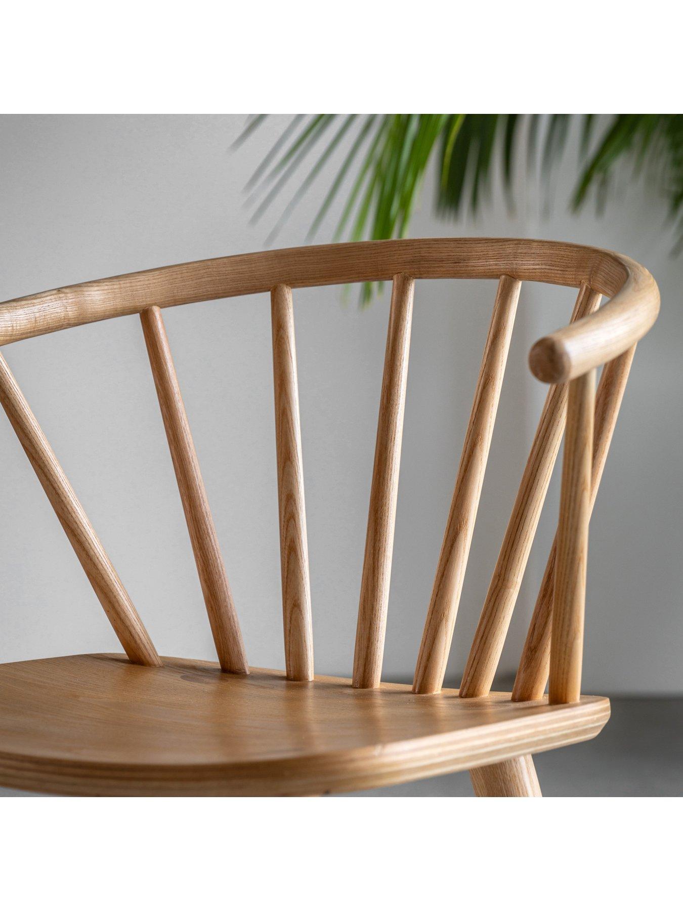 Image 3 of 4 of Gallery Direct Set Of 2 Natural Craft Dining Chairs