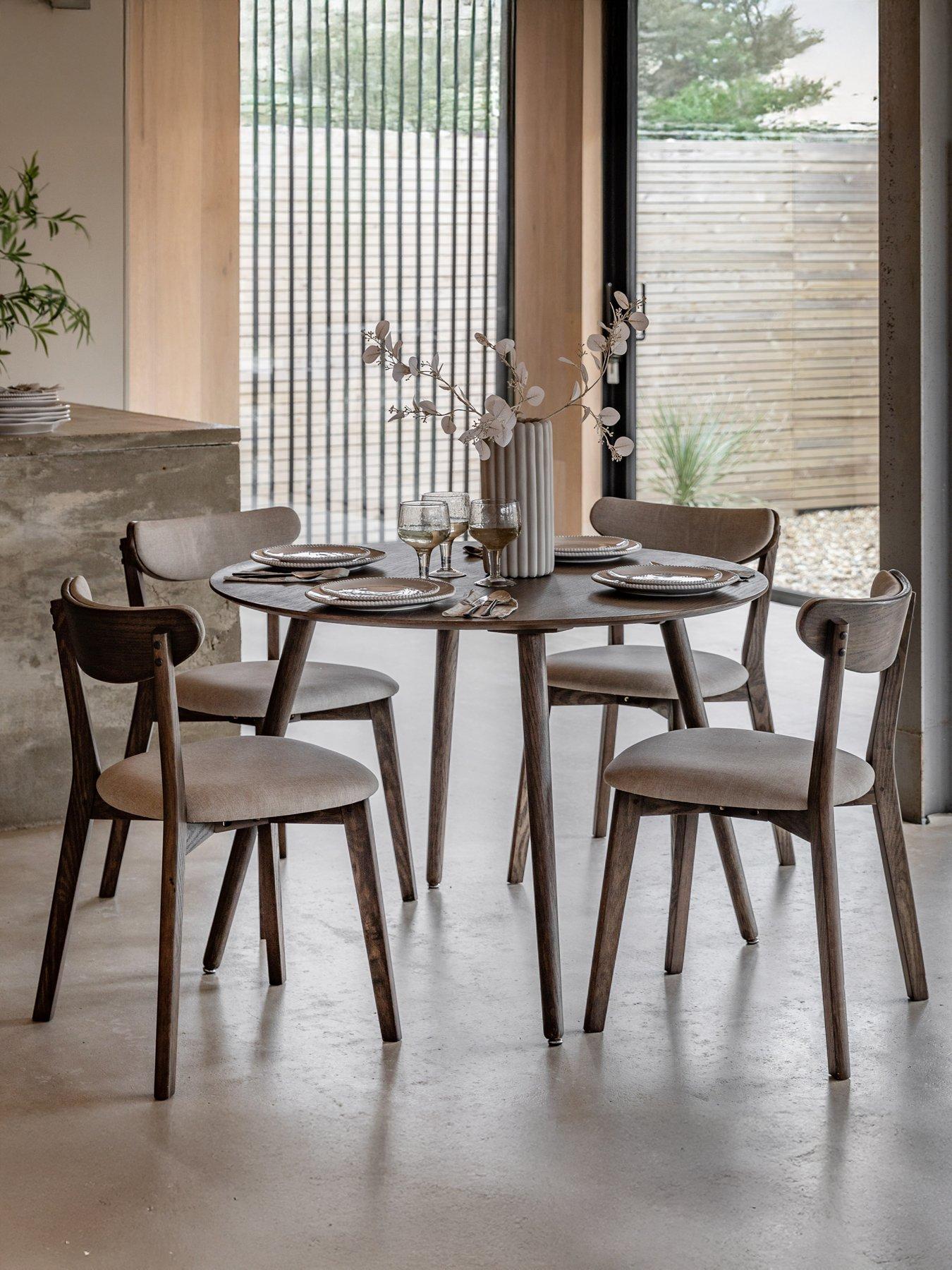 Gallery Direct Hatfield Round Dining Table Smoked