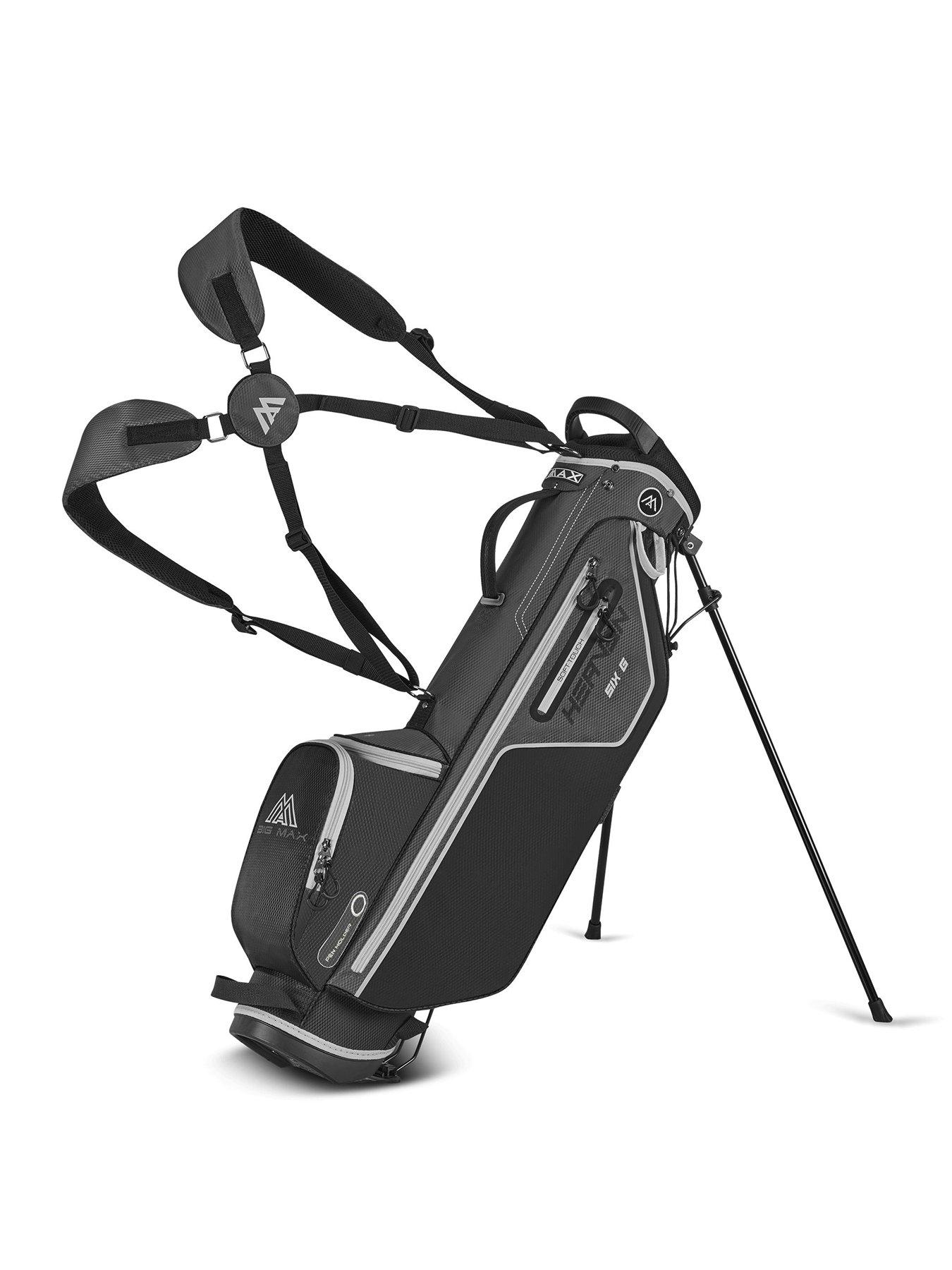 big-max-heaven-six-g-65-stand-golf-bag-charcoal-black-whitefront