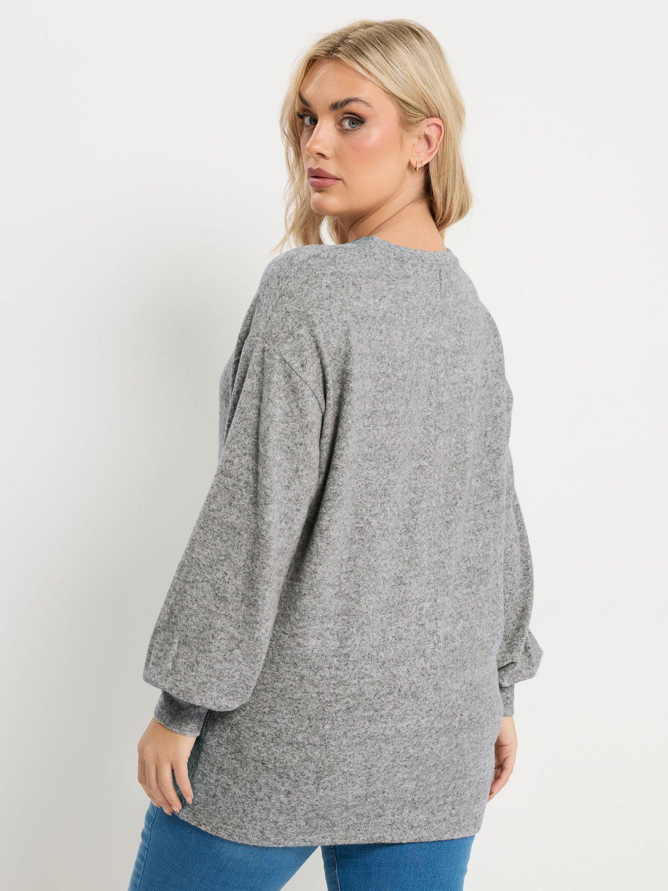 yours-curve-soft-touch-long-sleeve-jumper-greystillFront
