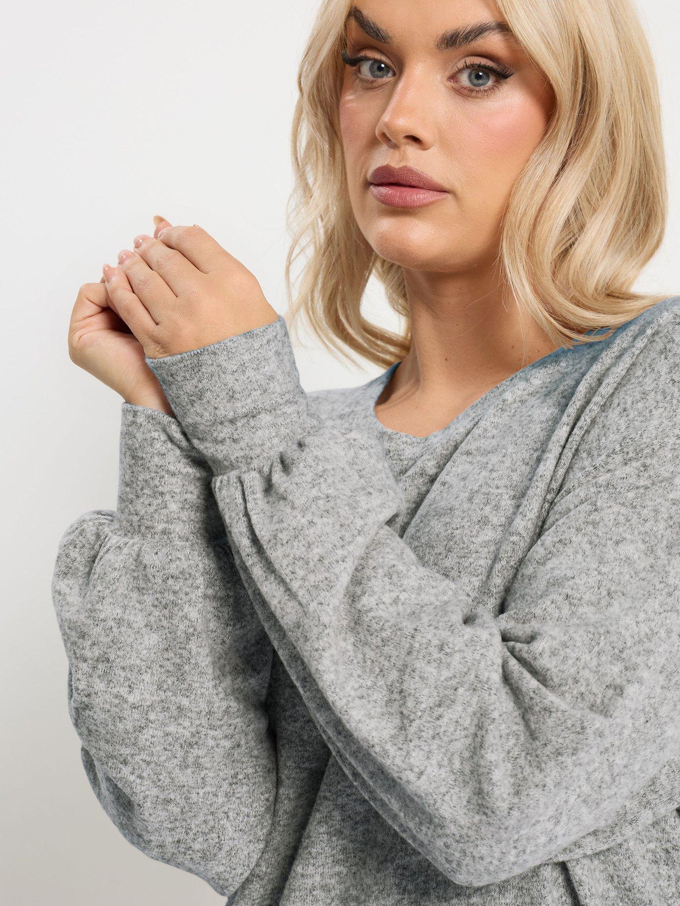 yours-curve-soft-touch-long-sleeve-jumper-greyoutfit