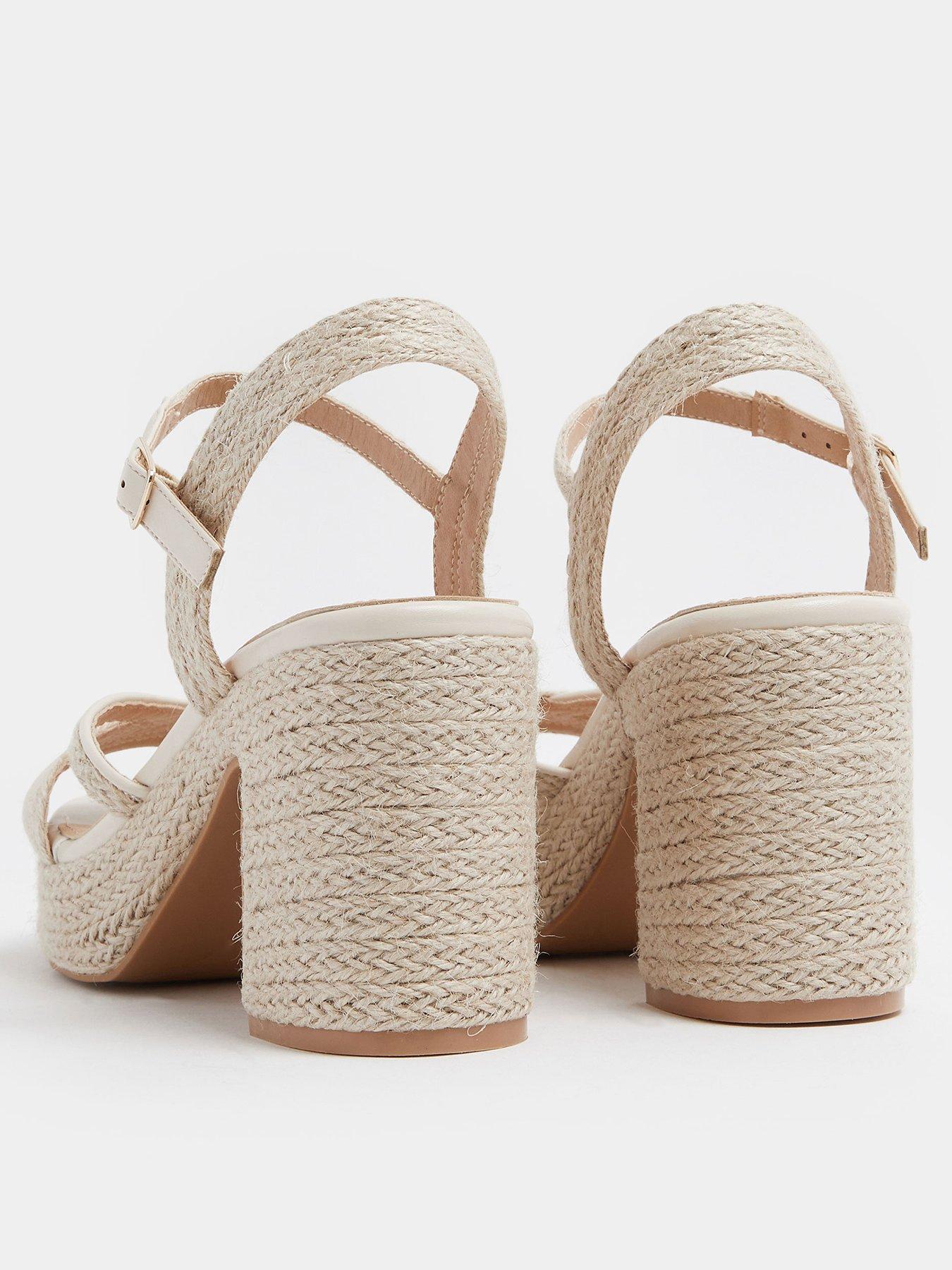 yours-extra-wide-fit-rope-heel-sandals-creamoutfit