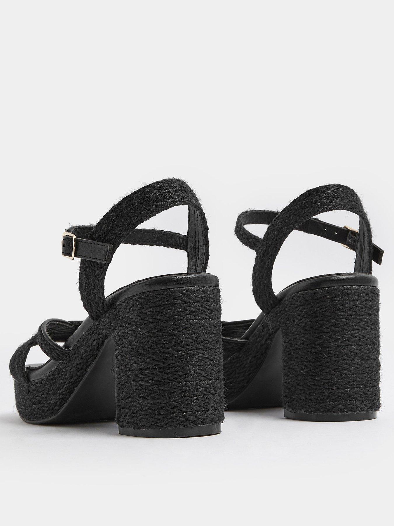 yours-extra-wide-fit-rope-heel-sandals-blackoutfit