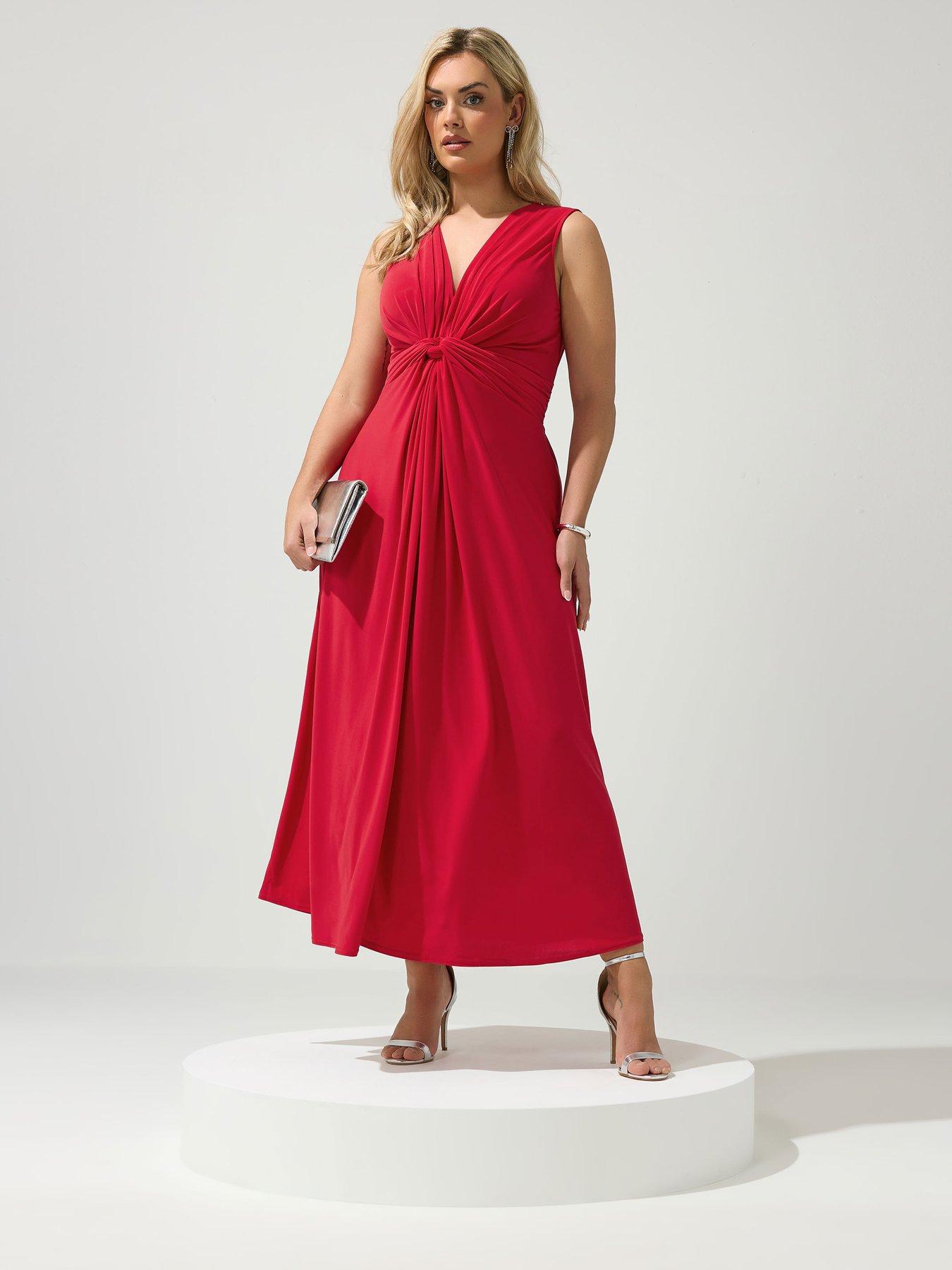 yours-curve-knot-front-sleeveless-maxi-dress-redback