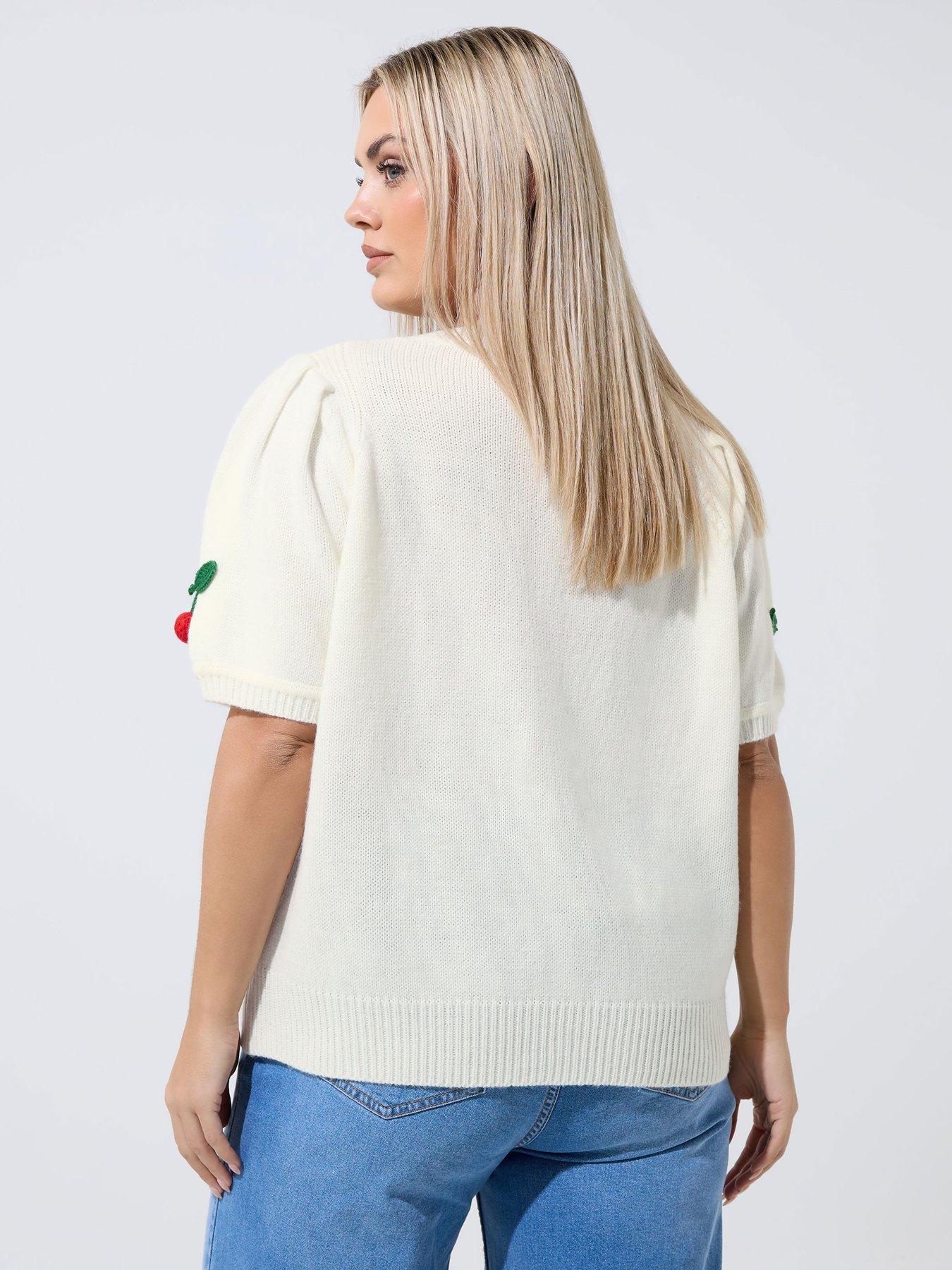yours-curve-3d-cherry-knitted-cardigan-creamstillFront