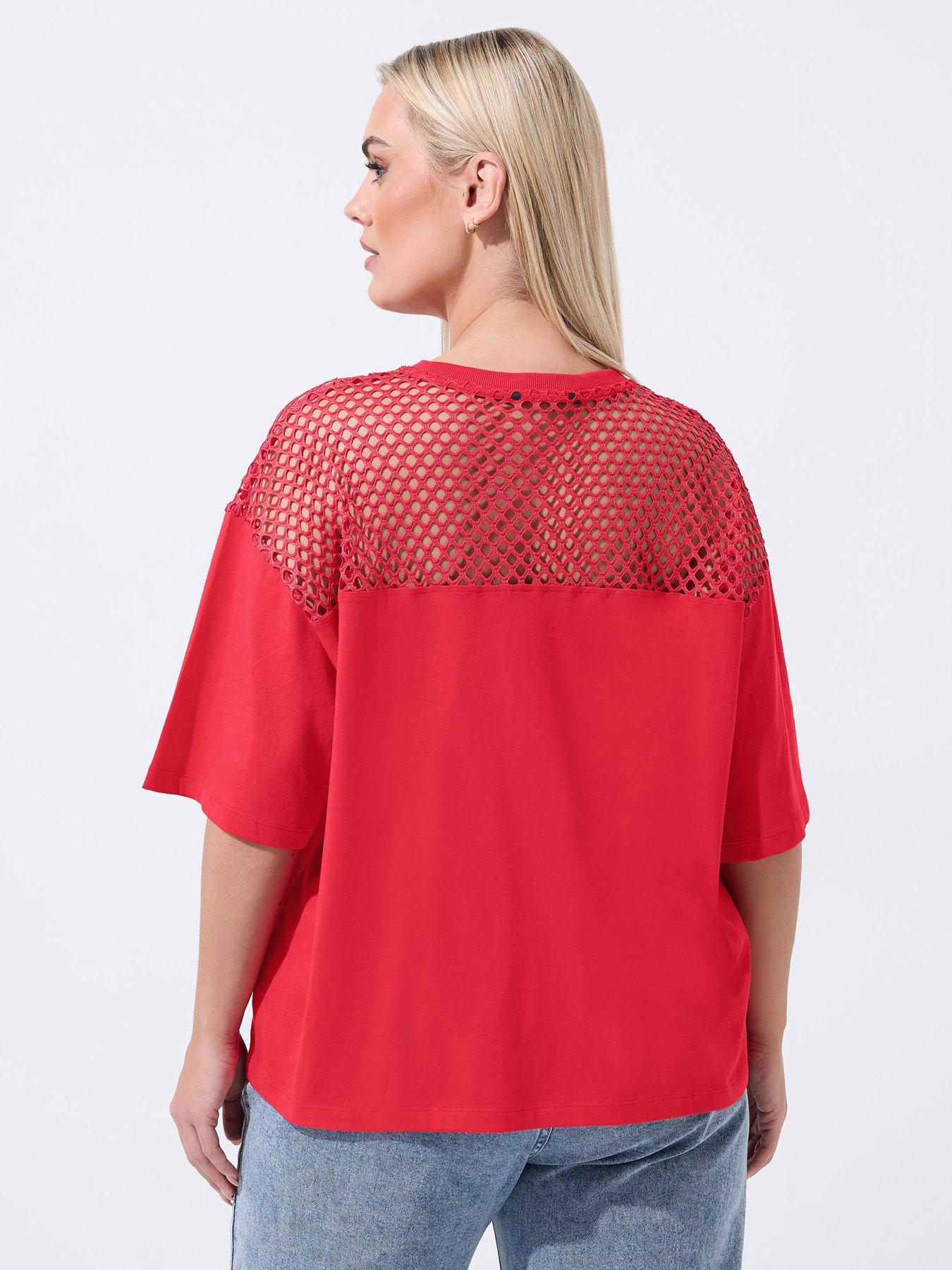 yours-curve-fishnet-boxy-t-shirtstillFront