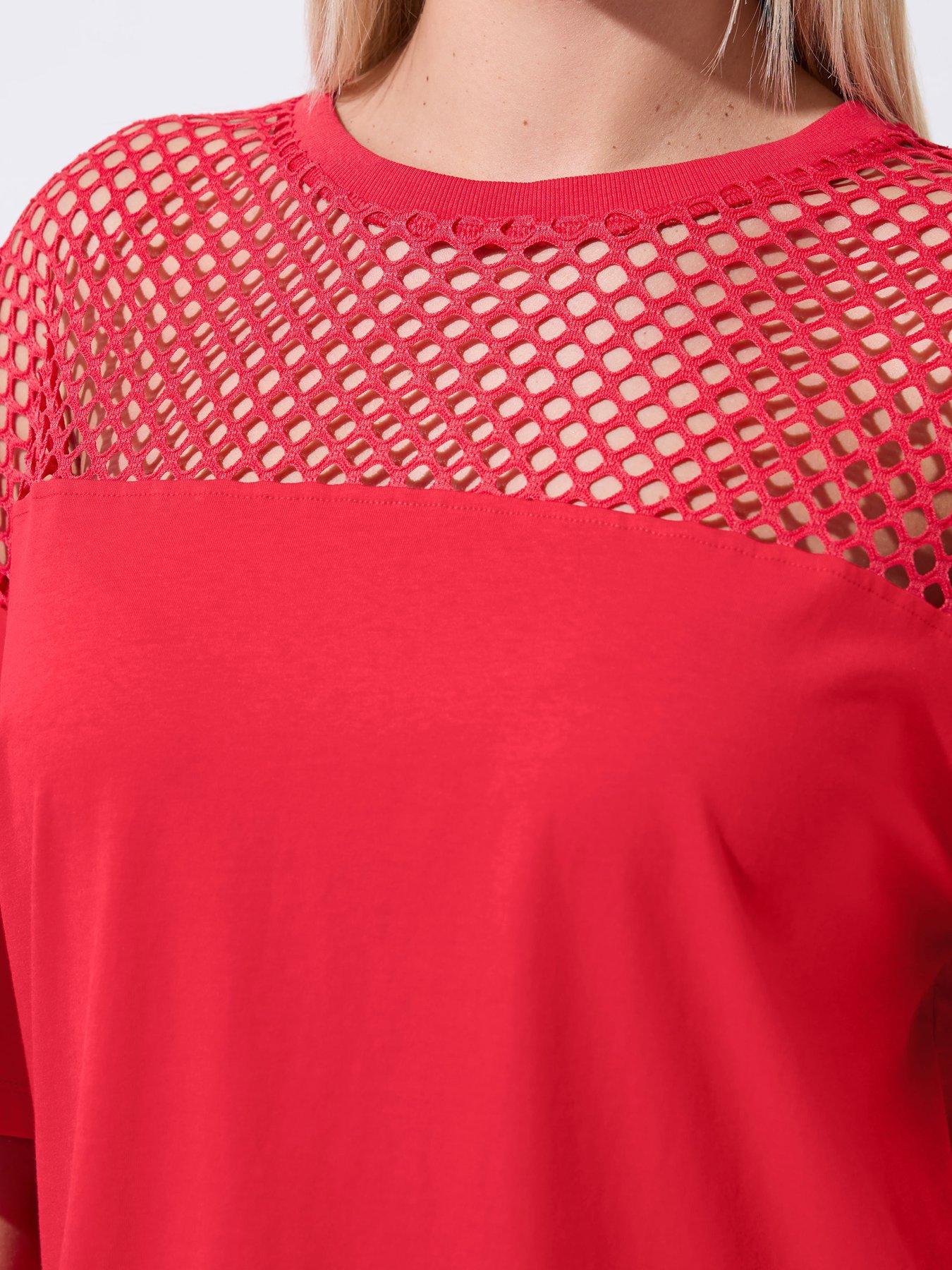 yours-curve-fishnet-boxy-t-shirtoutfit