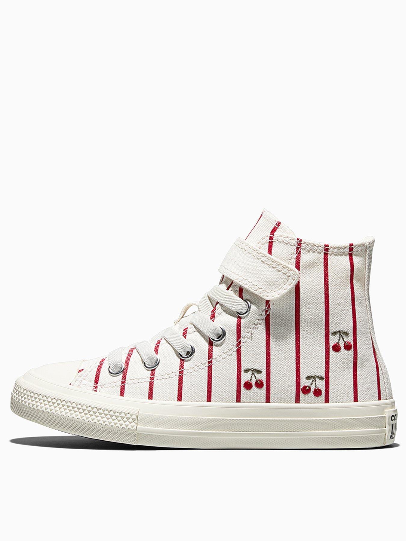 Image 1 of 7 of Converse Kids Chuck Taylor All Star 1V High Top Trainers - Cream