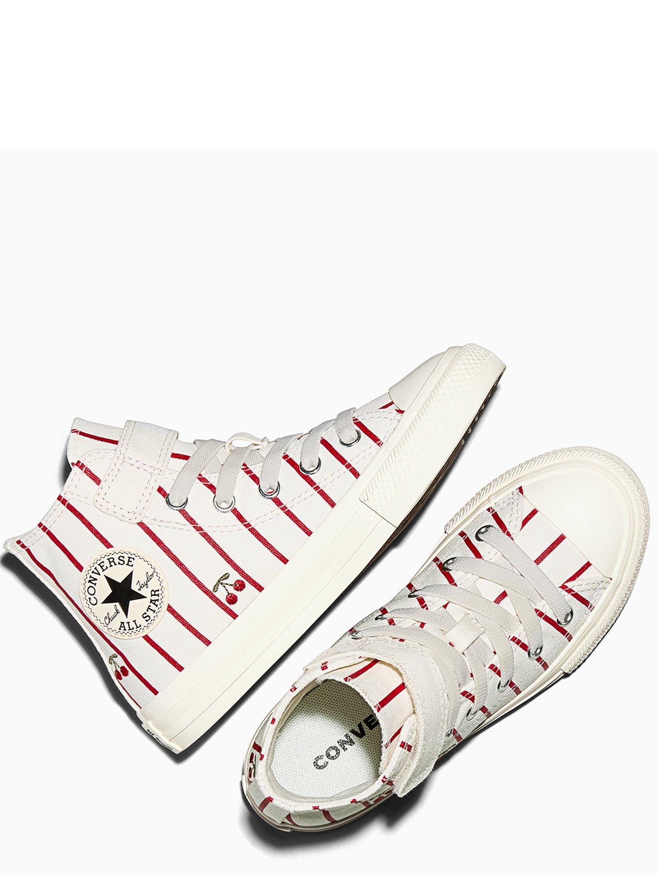 Image 4 of 7 of Converse Kids Chuck Taylor All Star 1V High Top Trainers - Cream