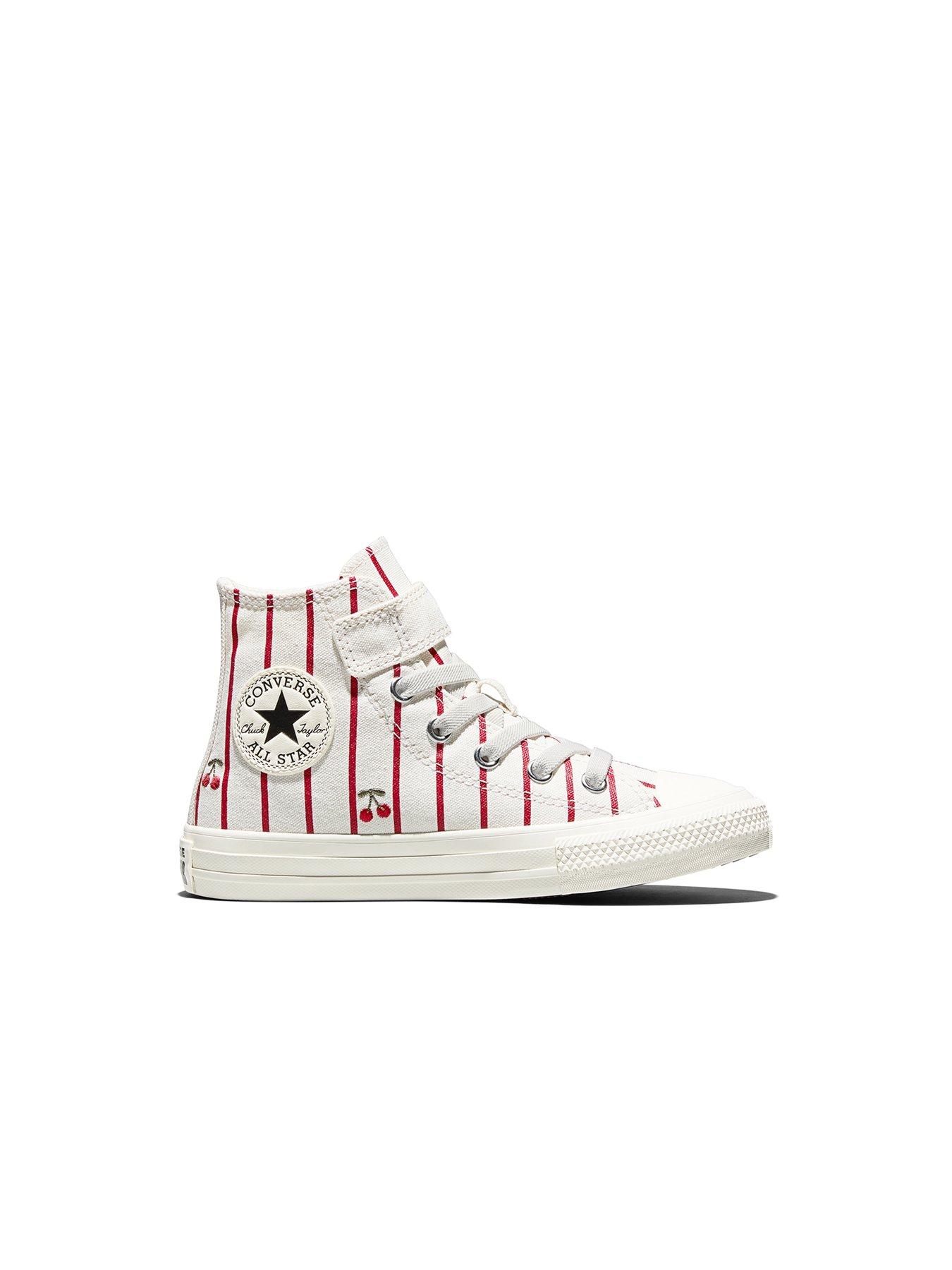 Image 6 of 7 of Converse Kids Chuck Taylor All Star 1V High Top Trainers - Cream