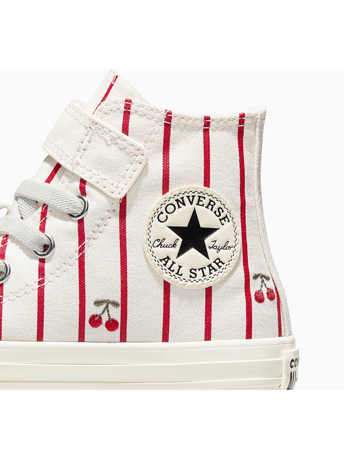 Image 7 of 7 of Converse Kids Chuck Taylor All Star 1V High Top Trainers - Cream