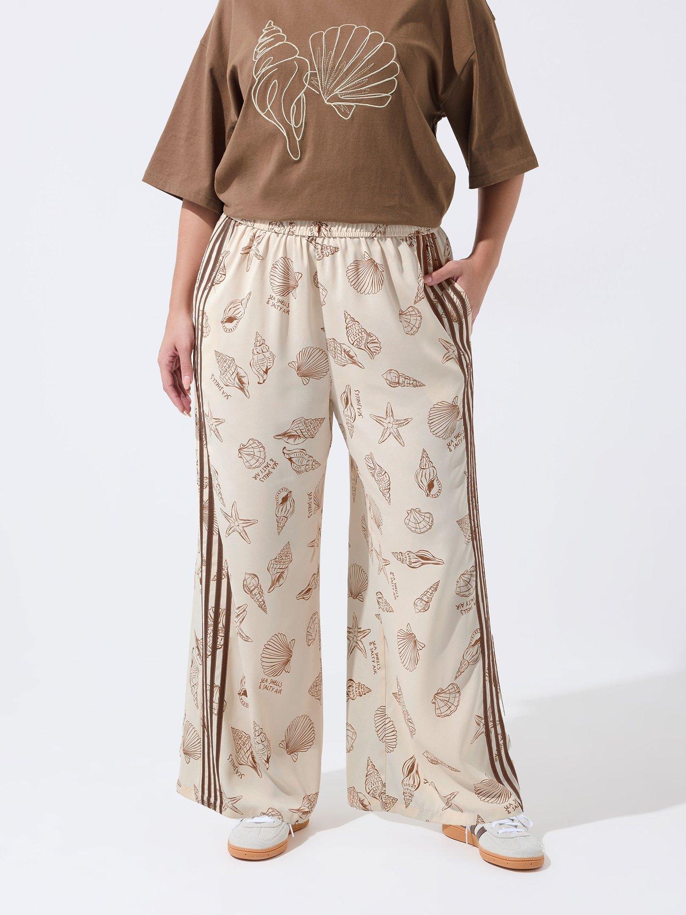Image 4 of 6 of Yours Curve Stripe Print Trousers