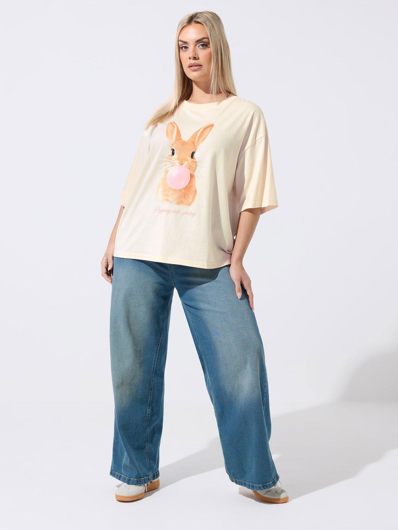 yours-curve-hoping-into-spring-bunny-printed-t-shirtback