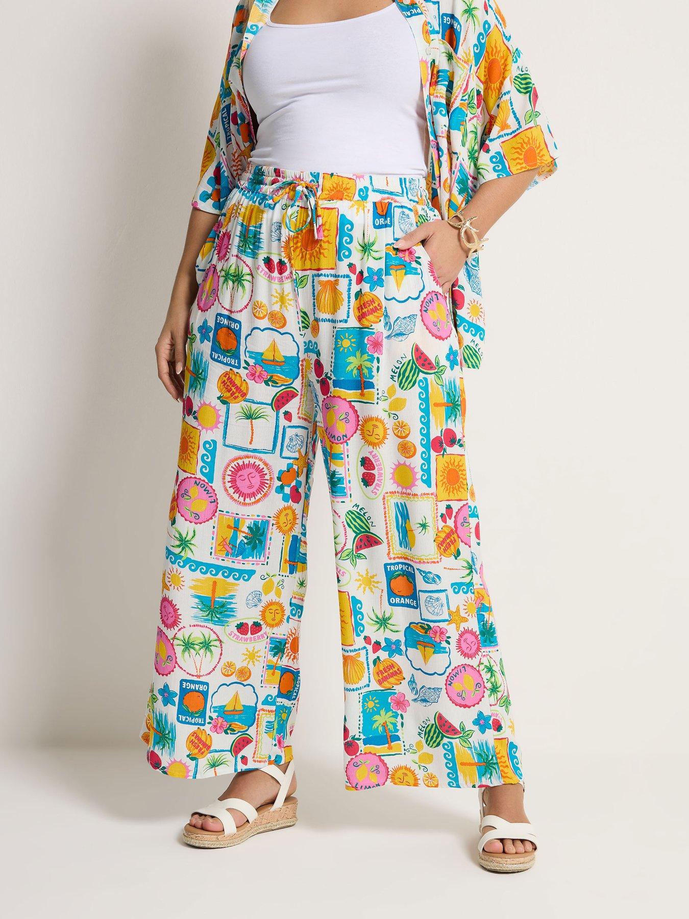 yours-curve-crinkle-wide-leg-trousersfront