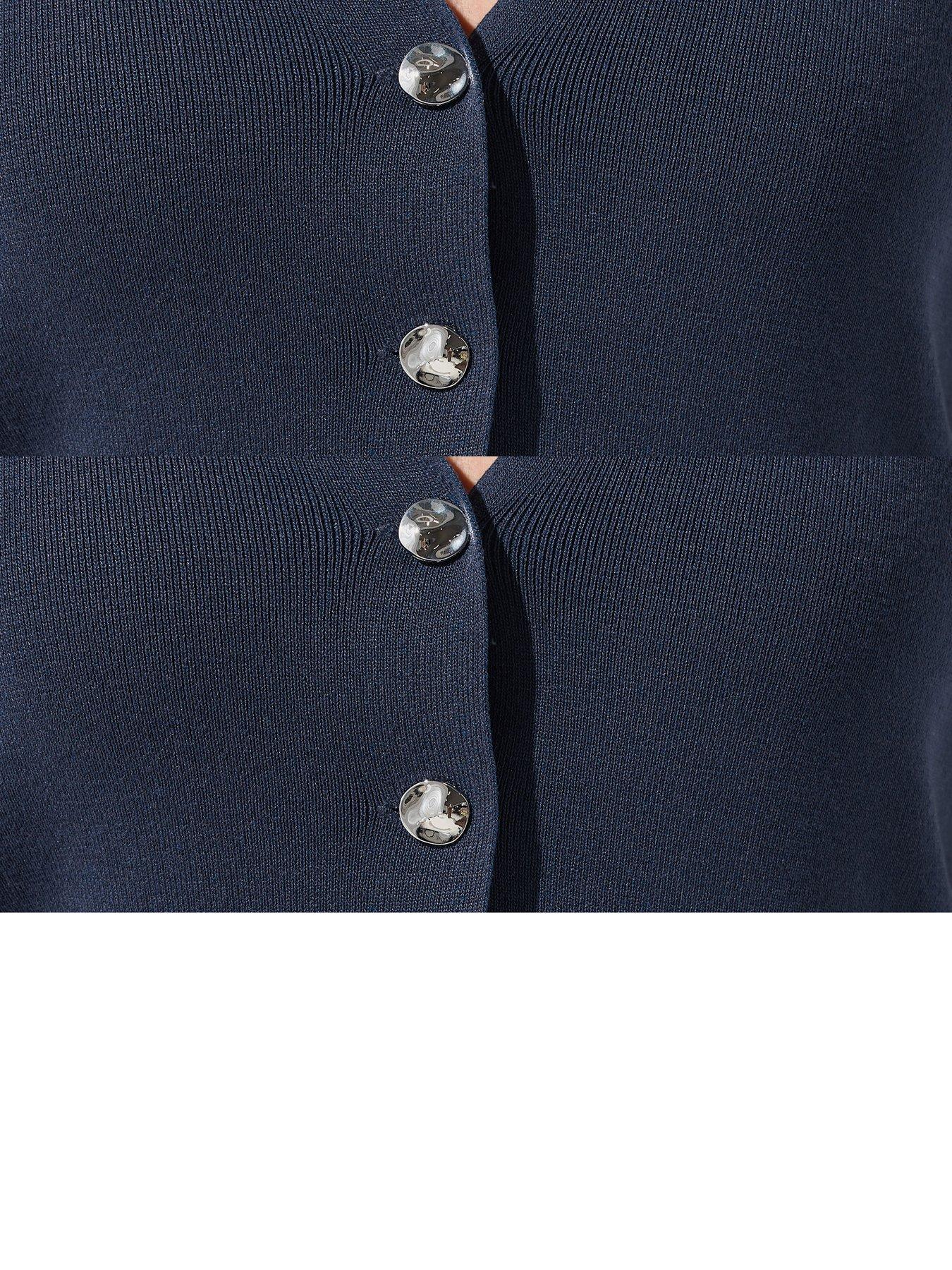 Image 4 of 5 of Yours Curve Double Button Knit Top